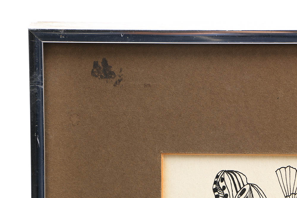 Abstract Ink Drawing on Paper