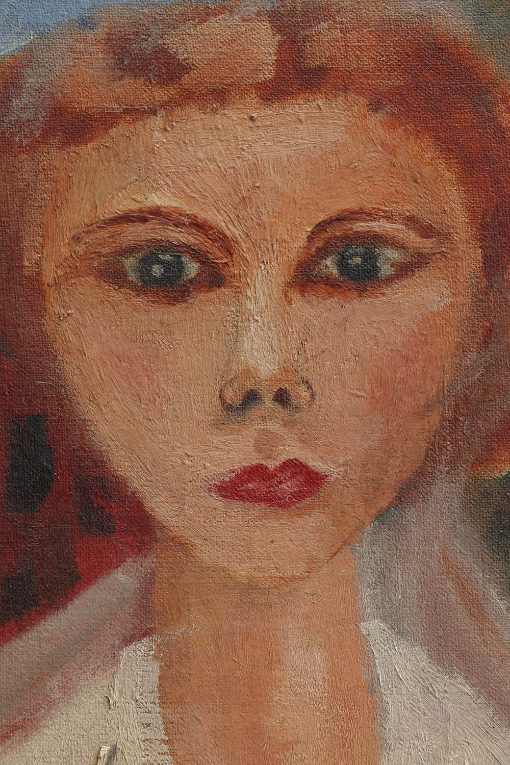 Fannie Saperstein Oil Painting of a Woman in the City