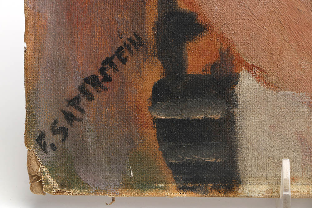 Fannie Saperstein Oil Painting of a Woman in the City