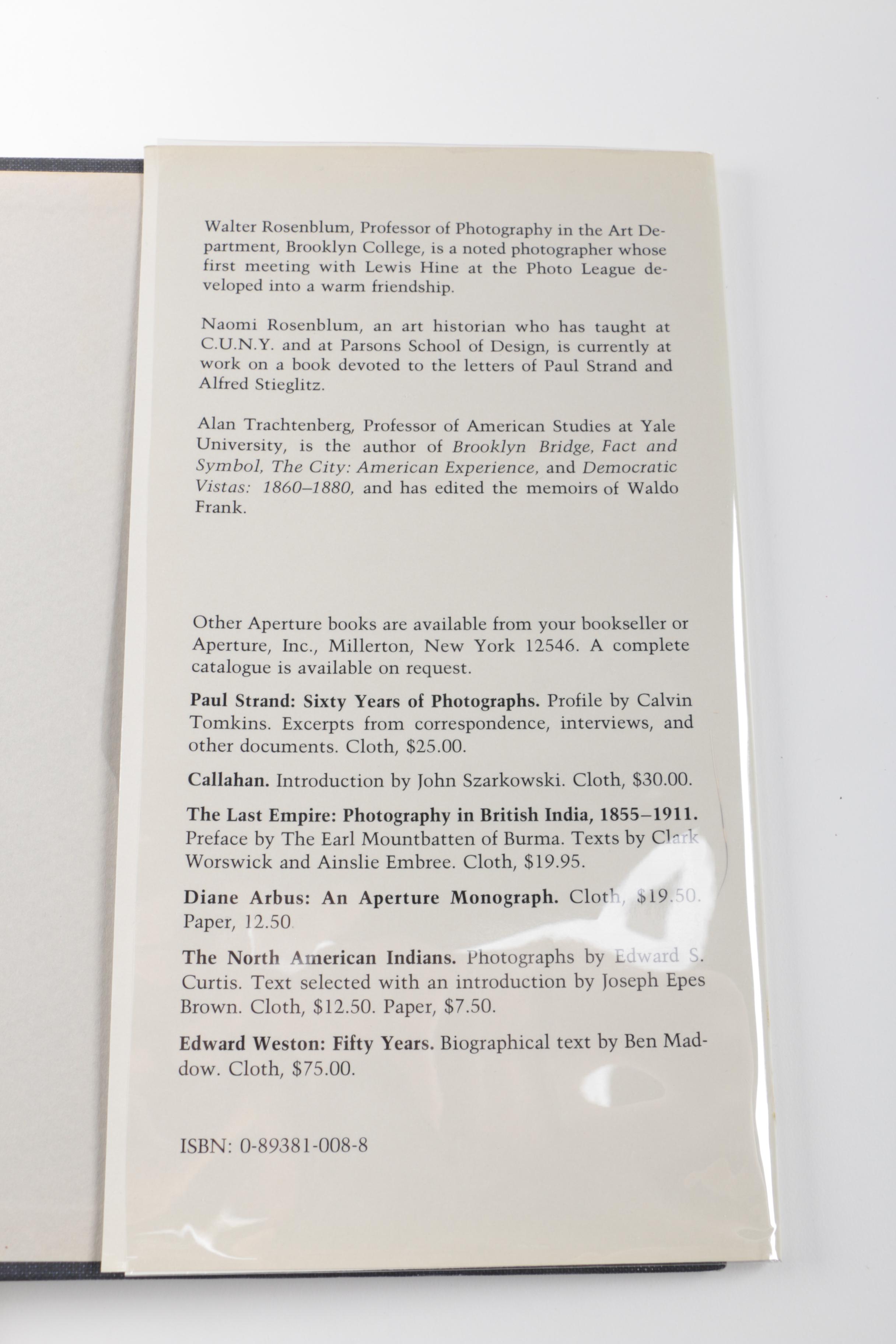 Walter Rosenblum Photographic Memorabilia Collection, Including Signed Lewis Hin