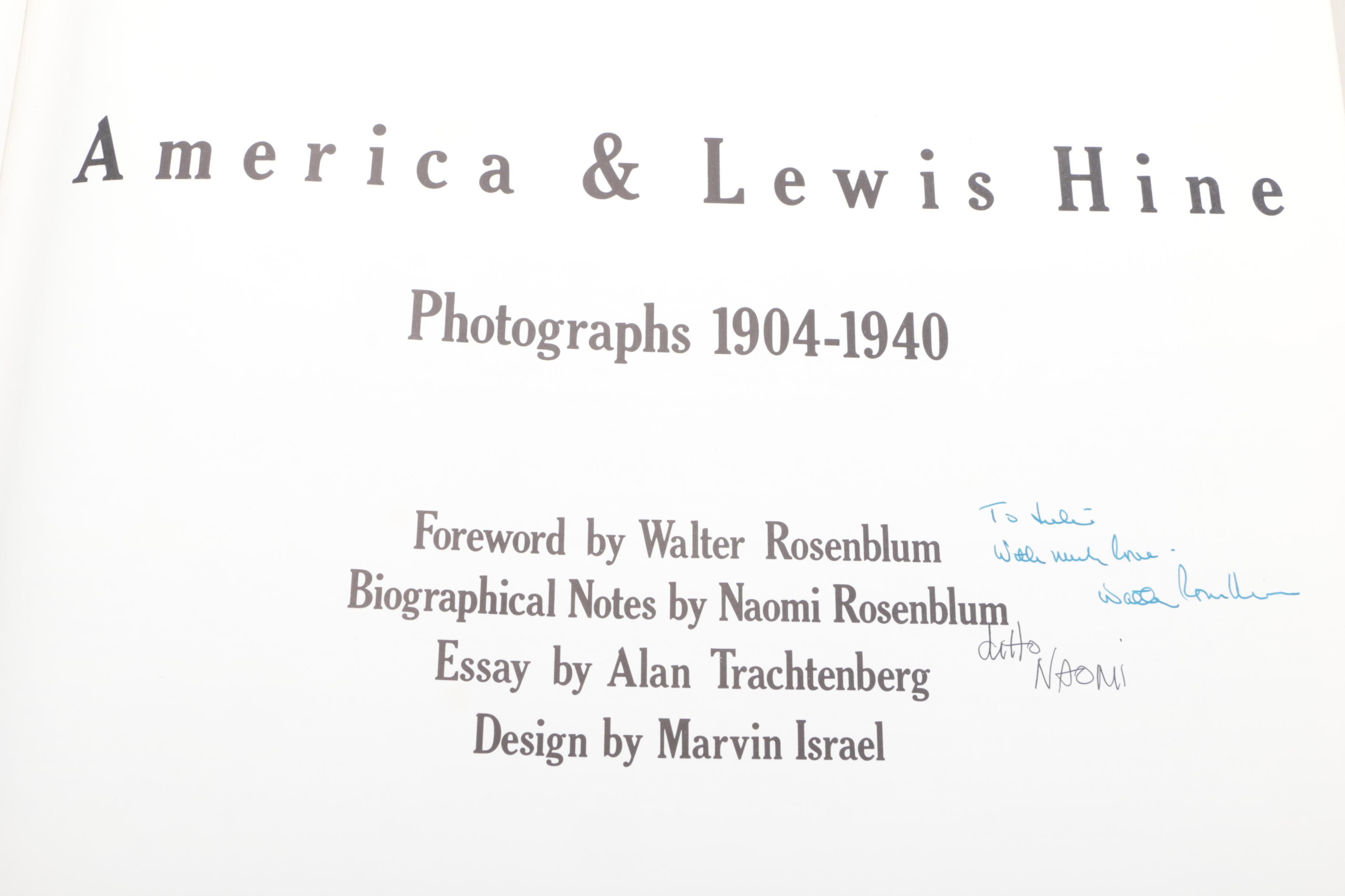 Walter Rosenblum Photographic Memorabilia Collection, Including Signed Lewis Hin