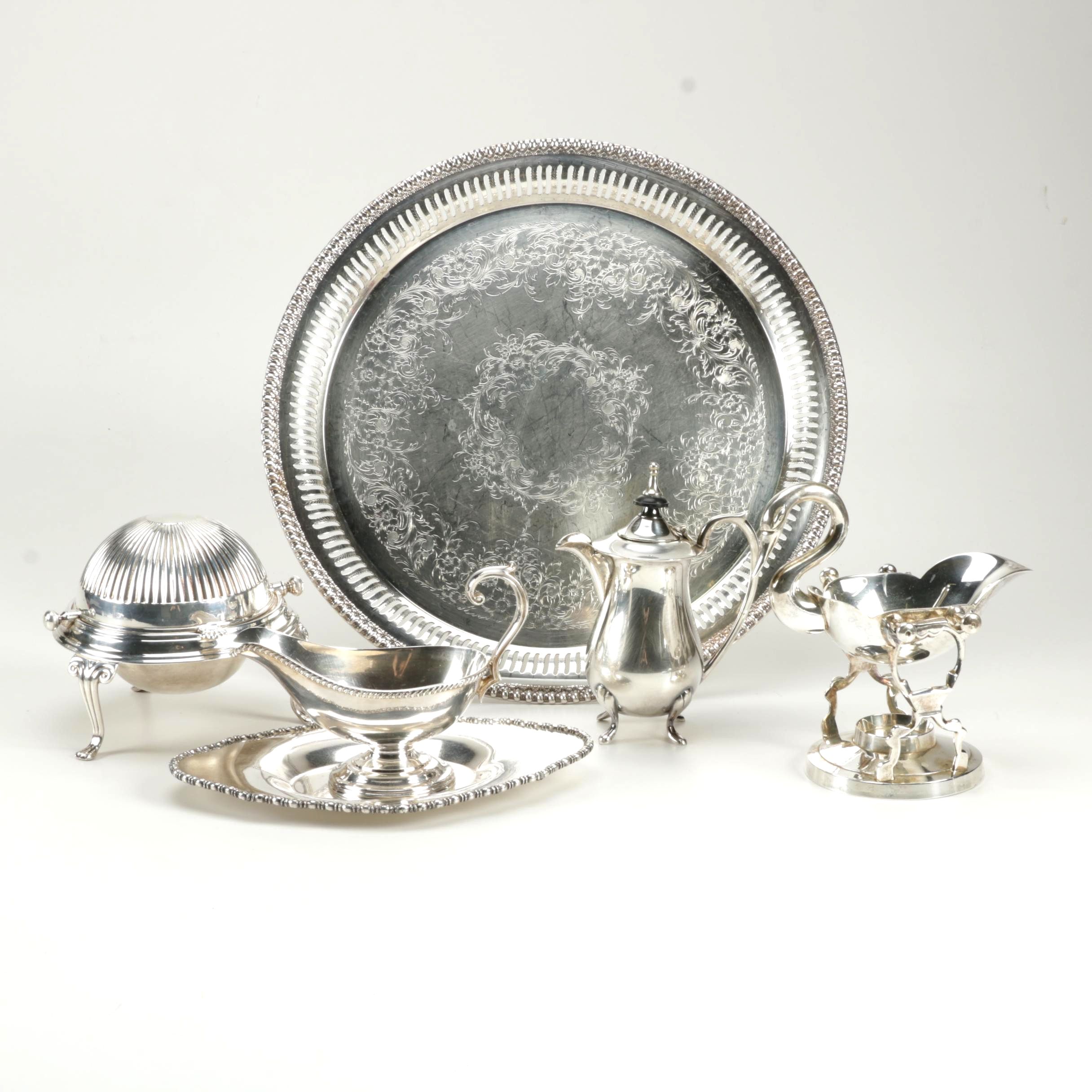 Plated Silver Serveware Featuring Webster-Wilcox