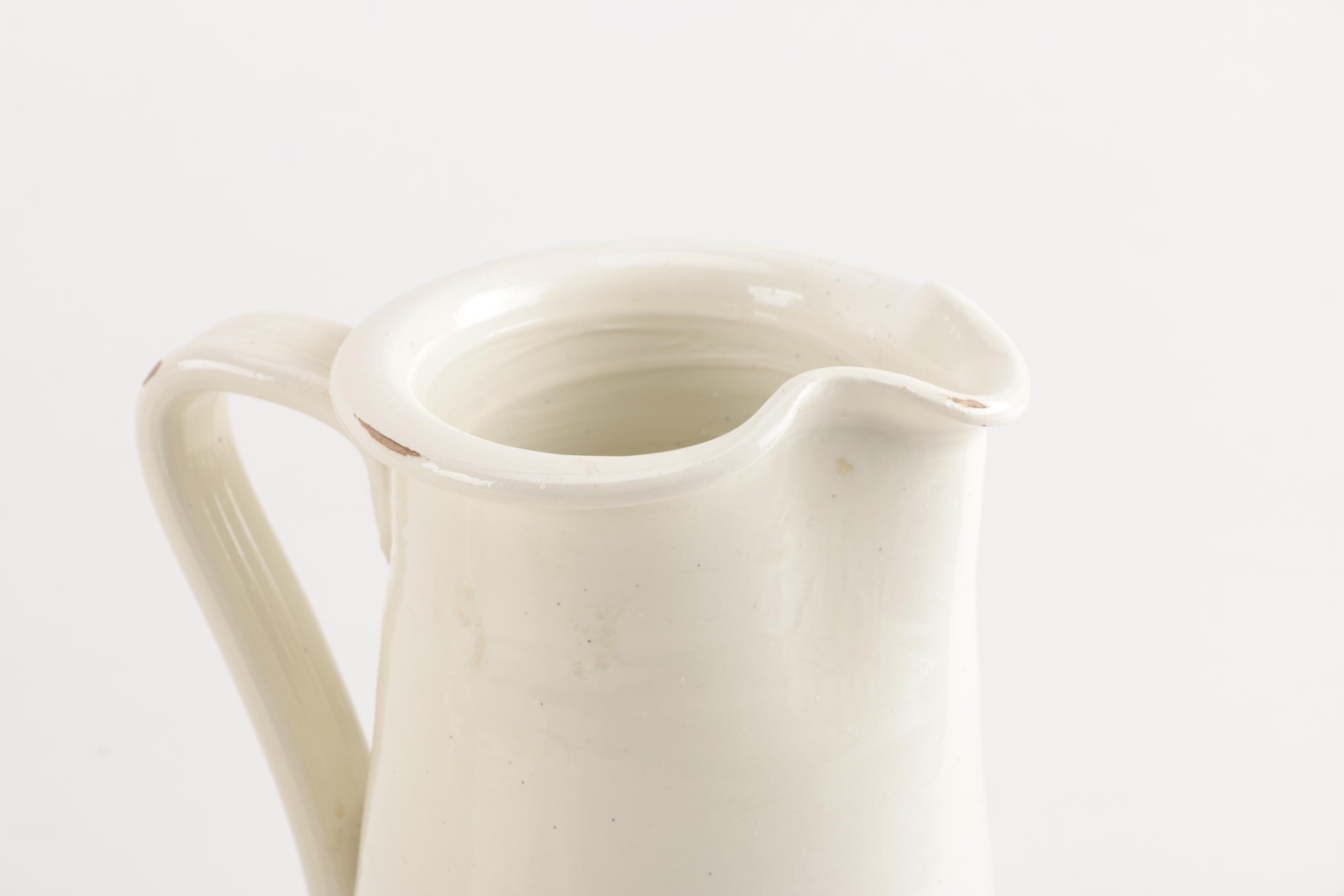 Pottery Barn Ceramic Pitchers and Tray