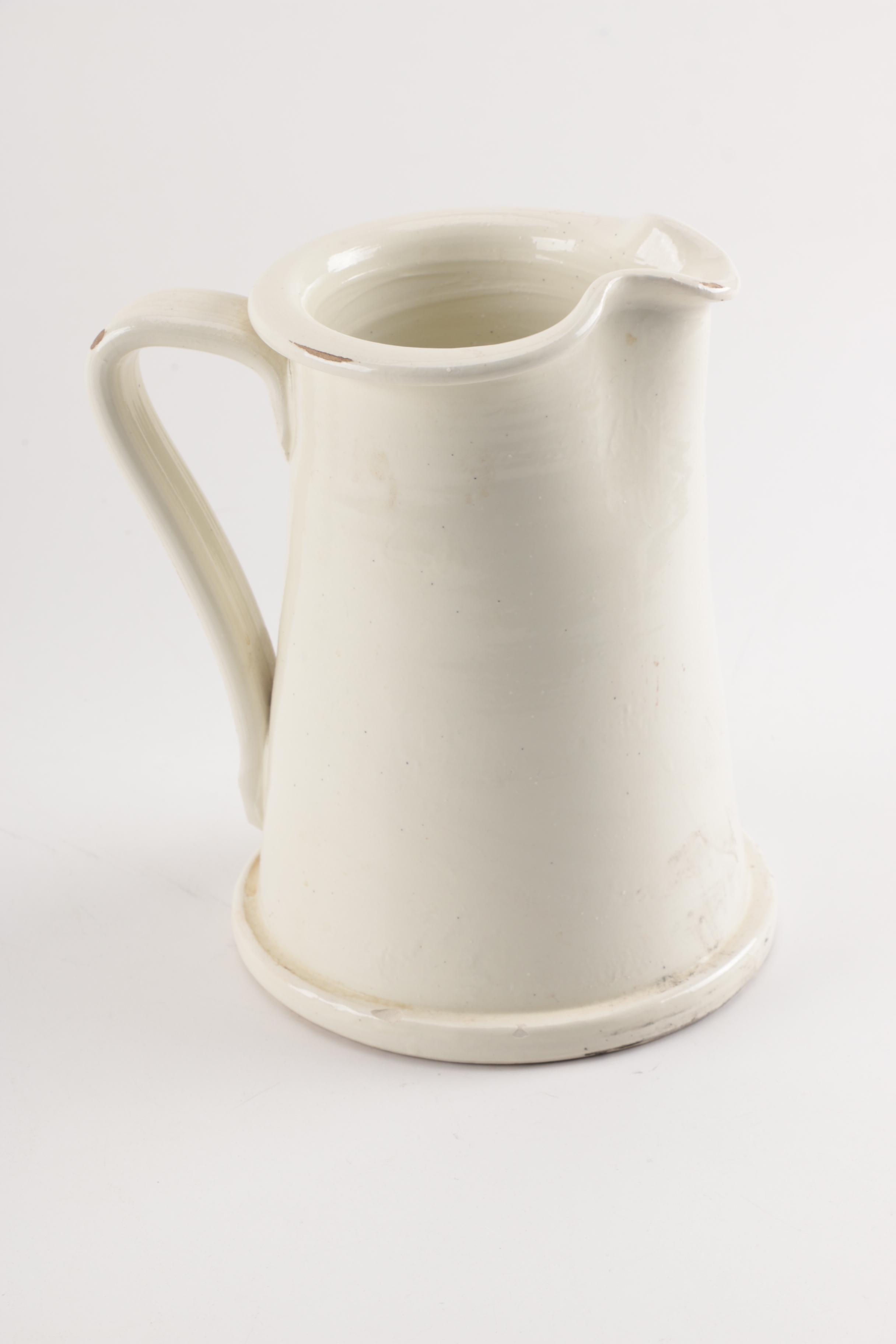 Pottery Barn Ceramic Pitchers and Tray