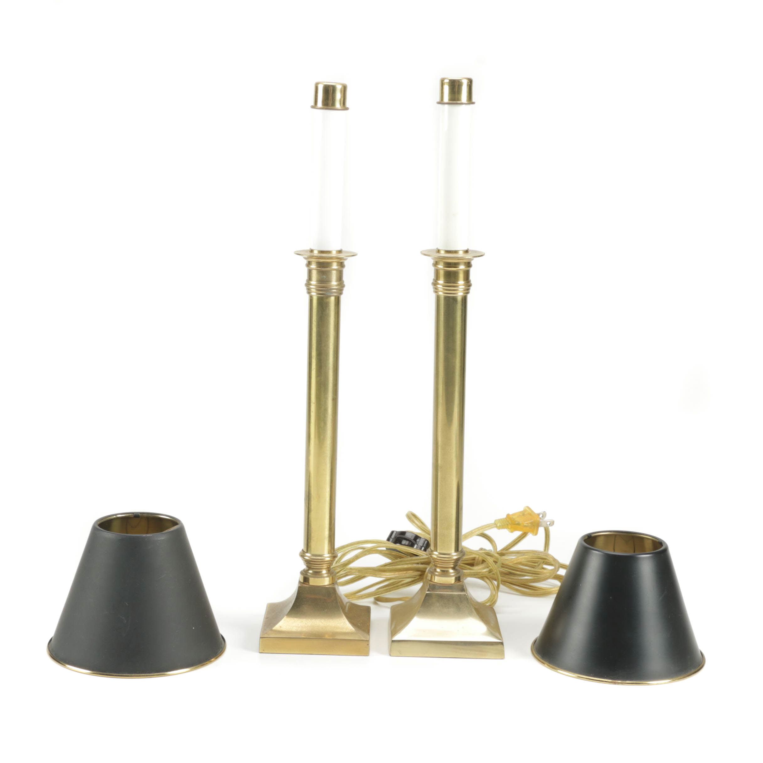 2 Brass Tone Lamps