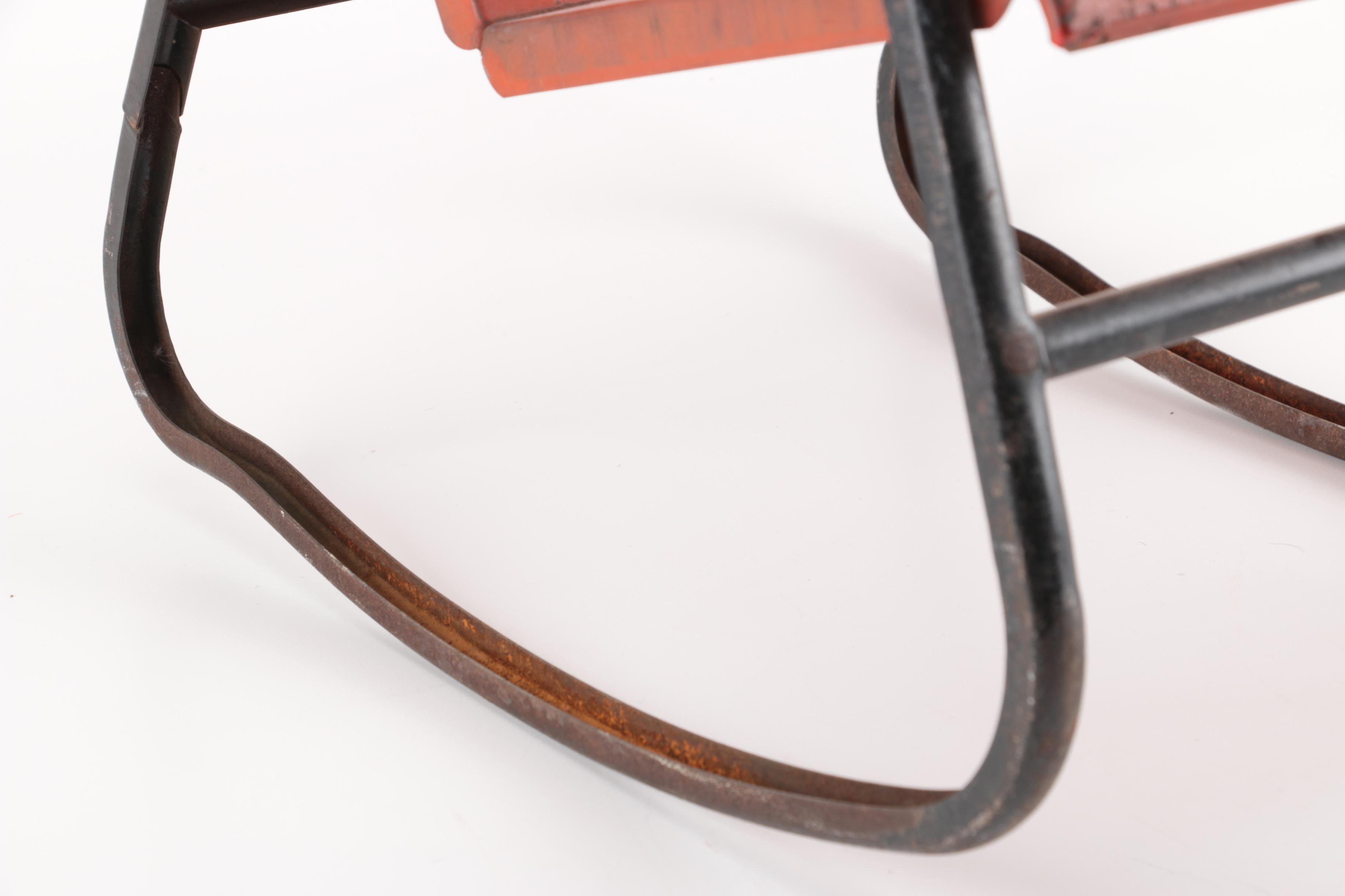 Vintage Metal Children's Rocking Chair