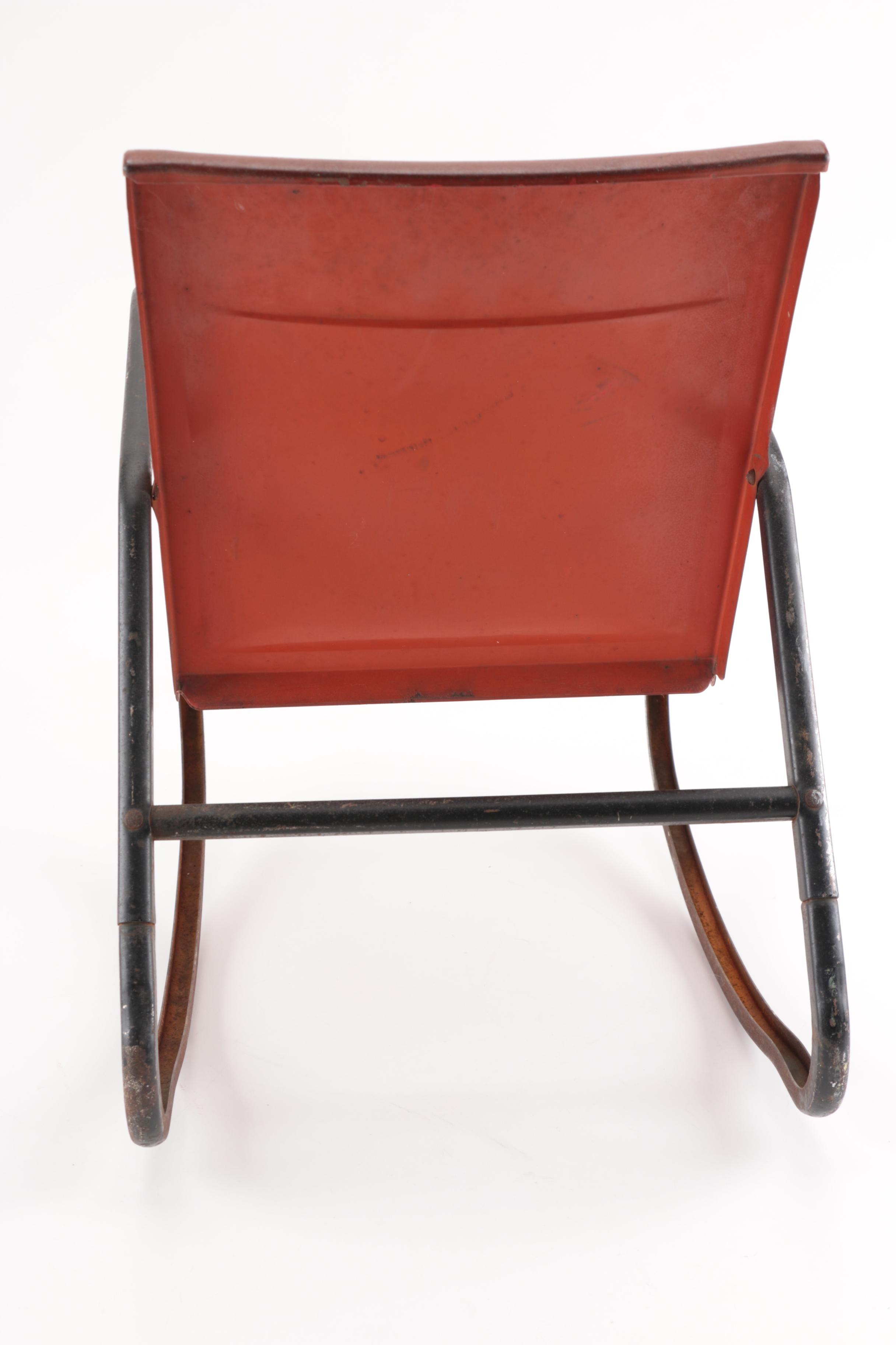 Vintage Metal Children's Rocking Chair