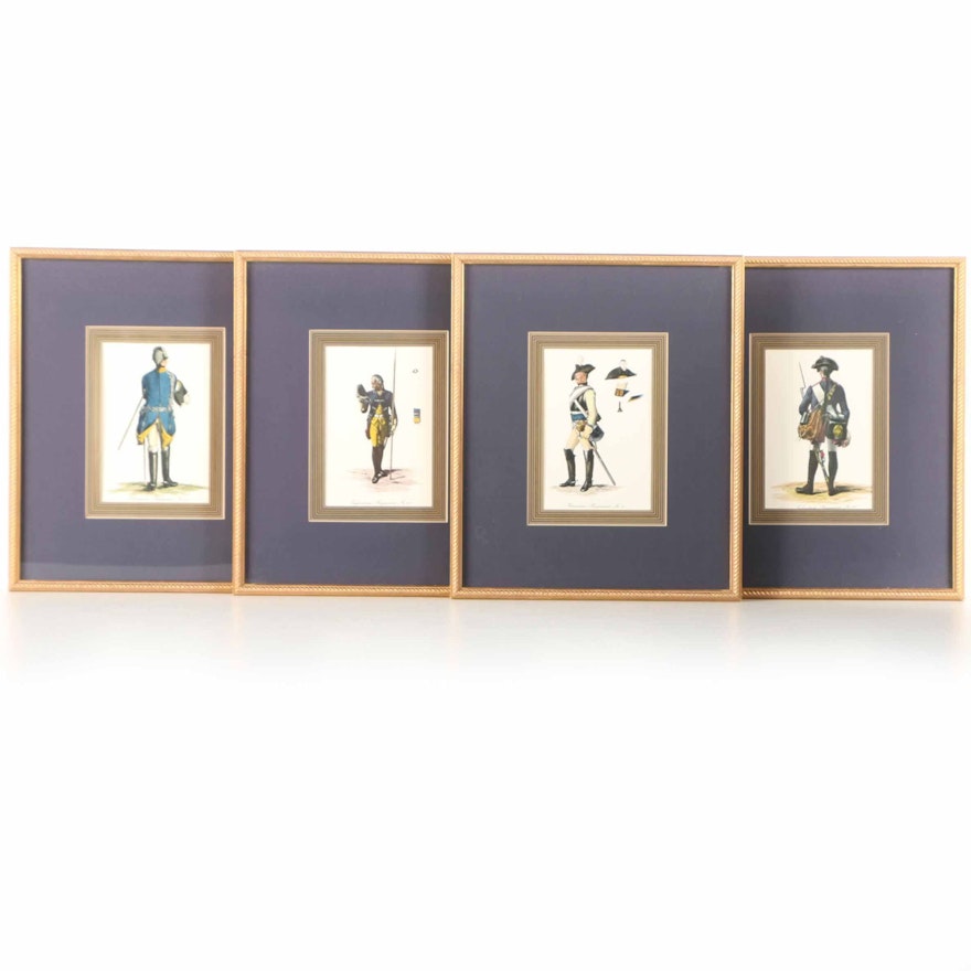 Four Offset Lithographs of Soldiers