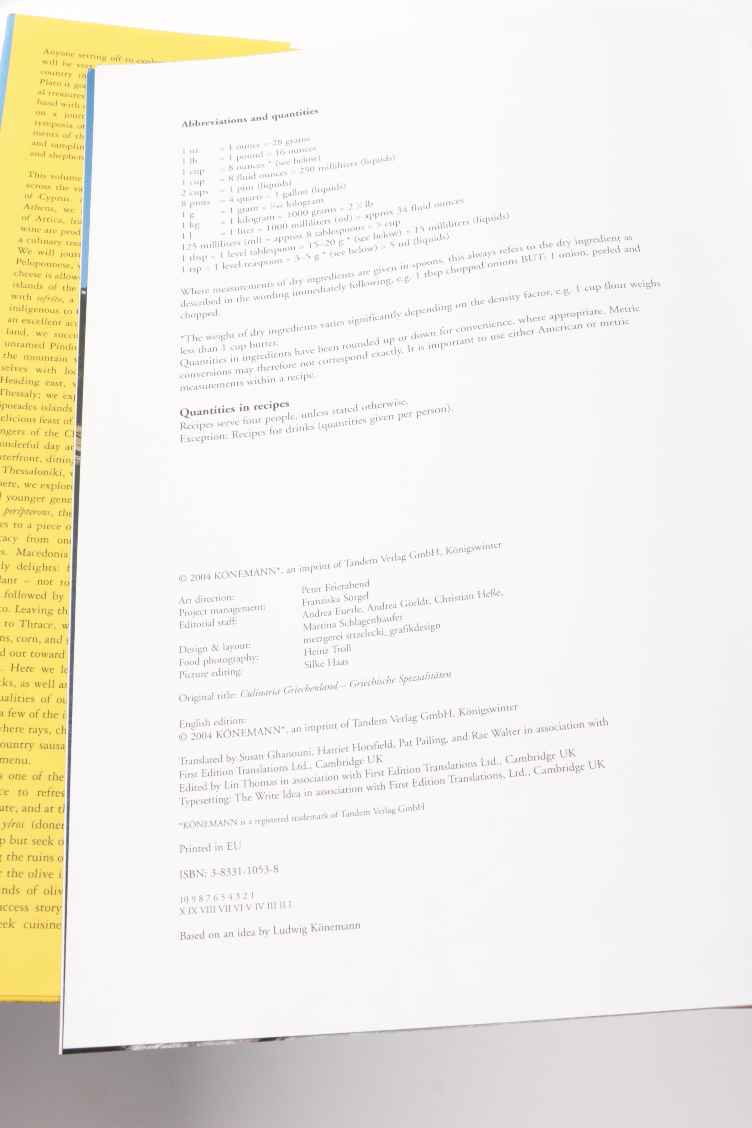 Five "Culinaria" European Cookbooks with Taschen Stand