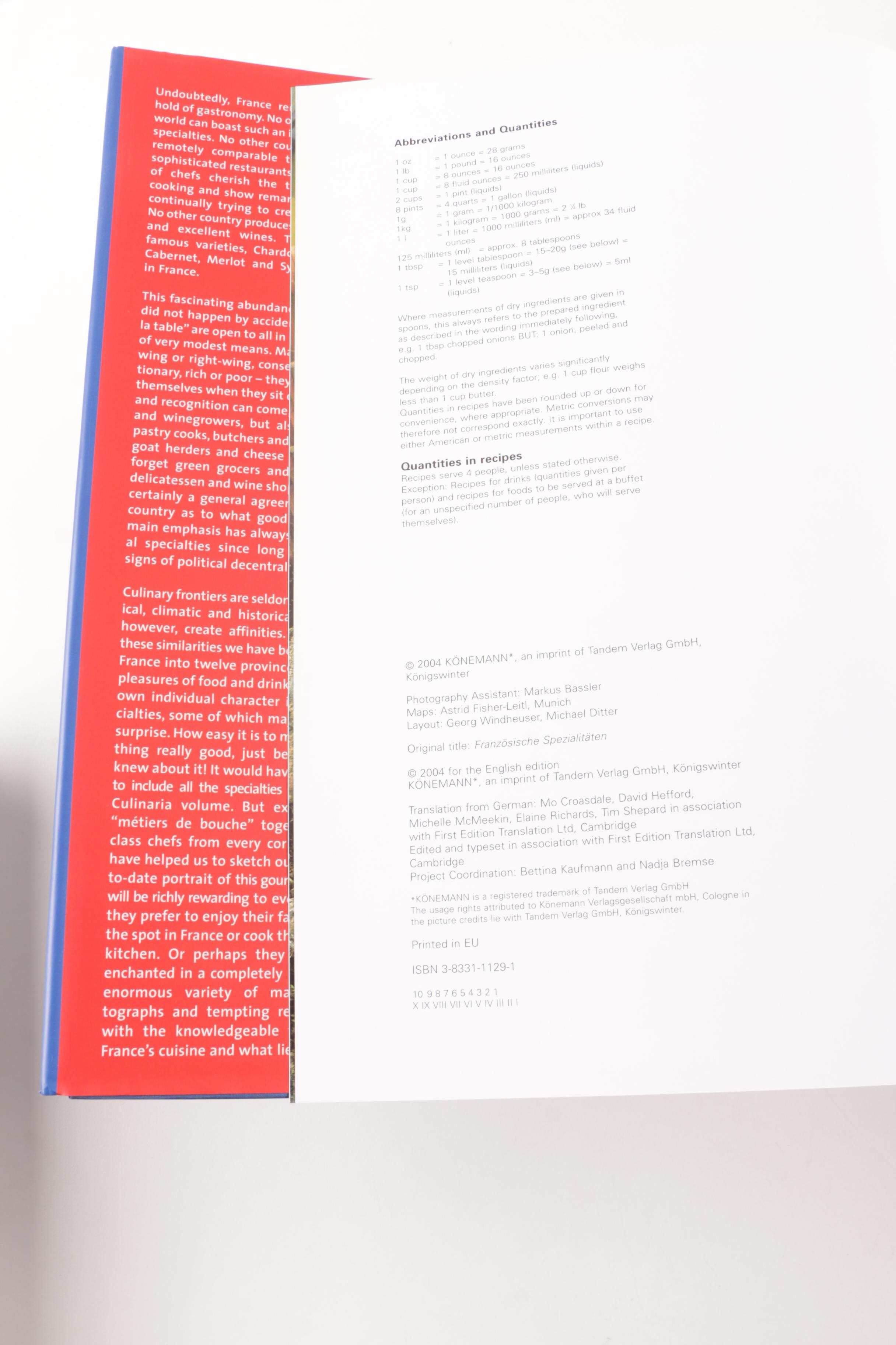 Five "Culinaria" European Cookbooks with Taschen Stand