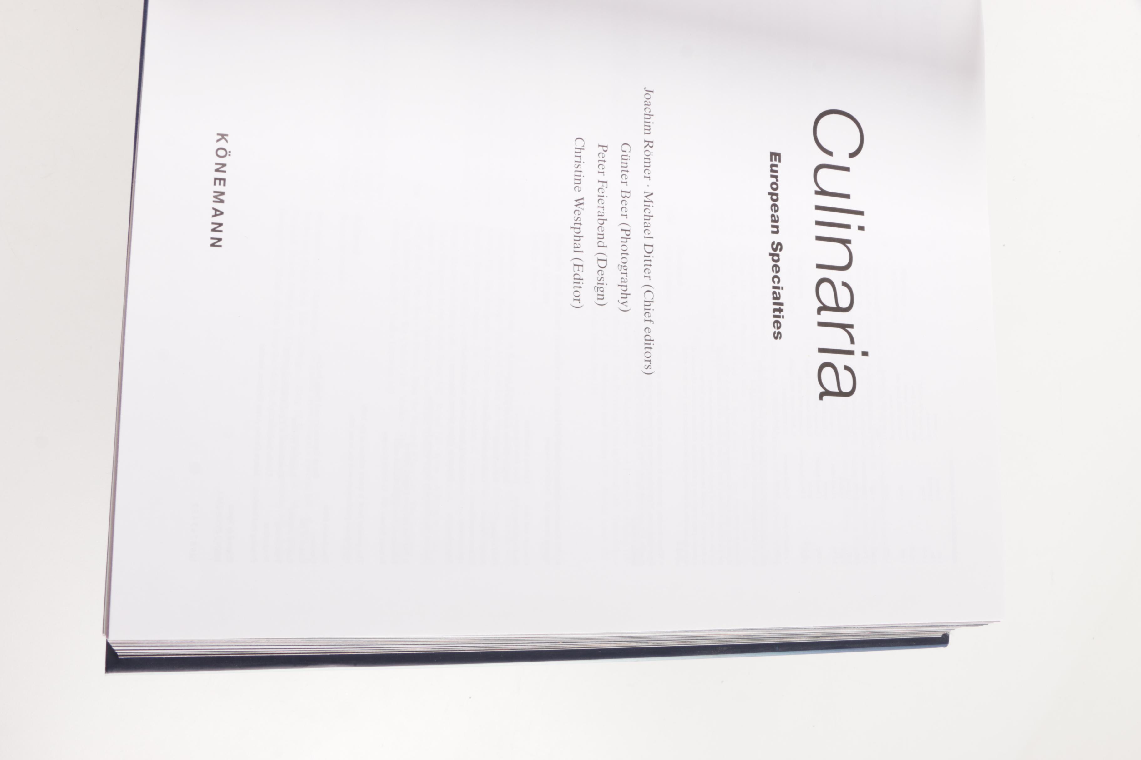 Five "Culinaria" European Cookbooks with Taschen Stand