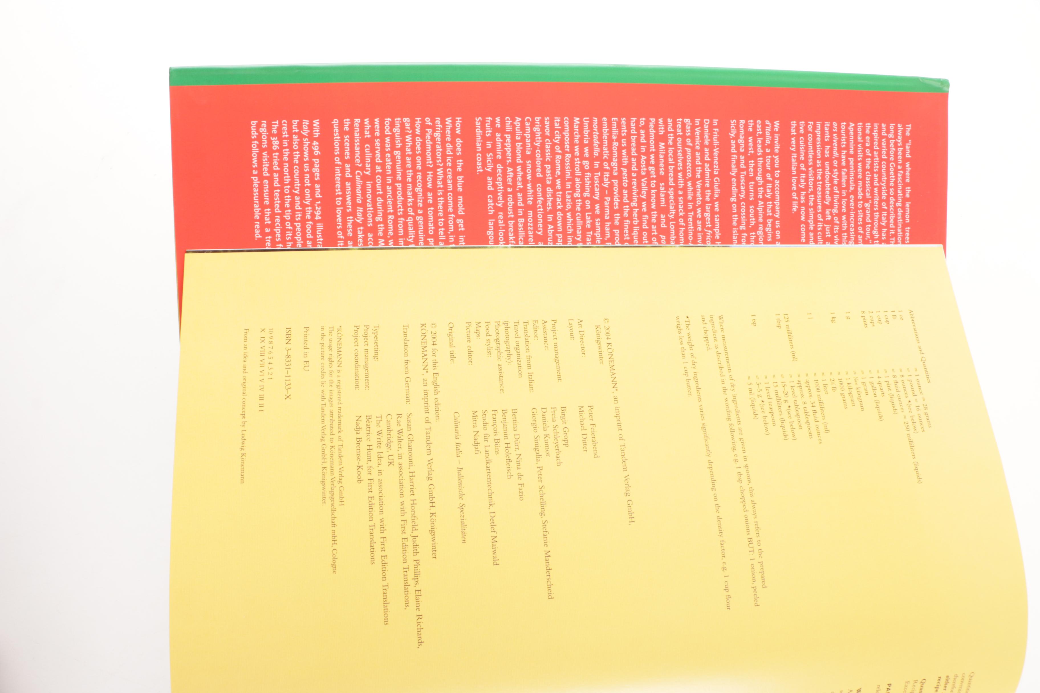 Five "Culinaria" European Cookbooks with Taschen Stand