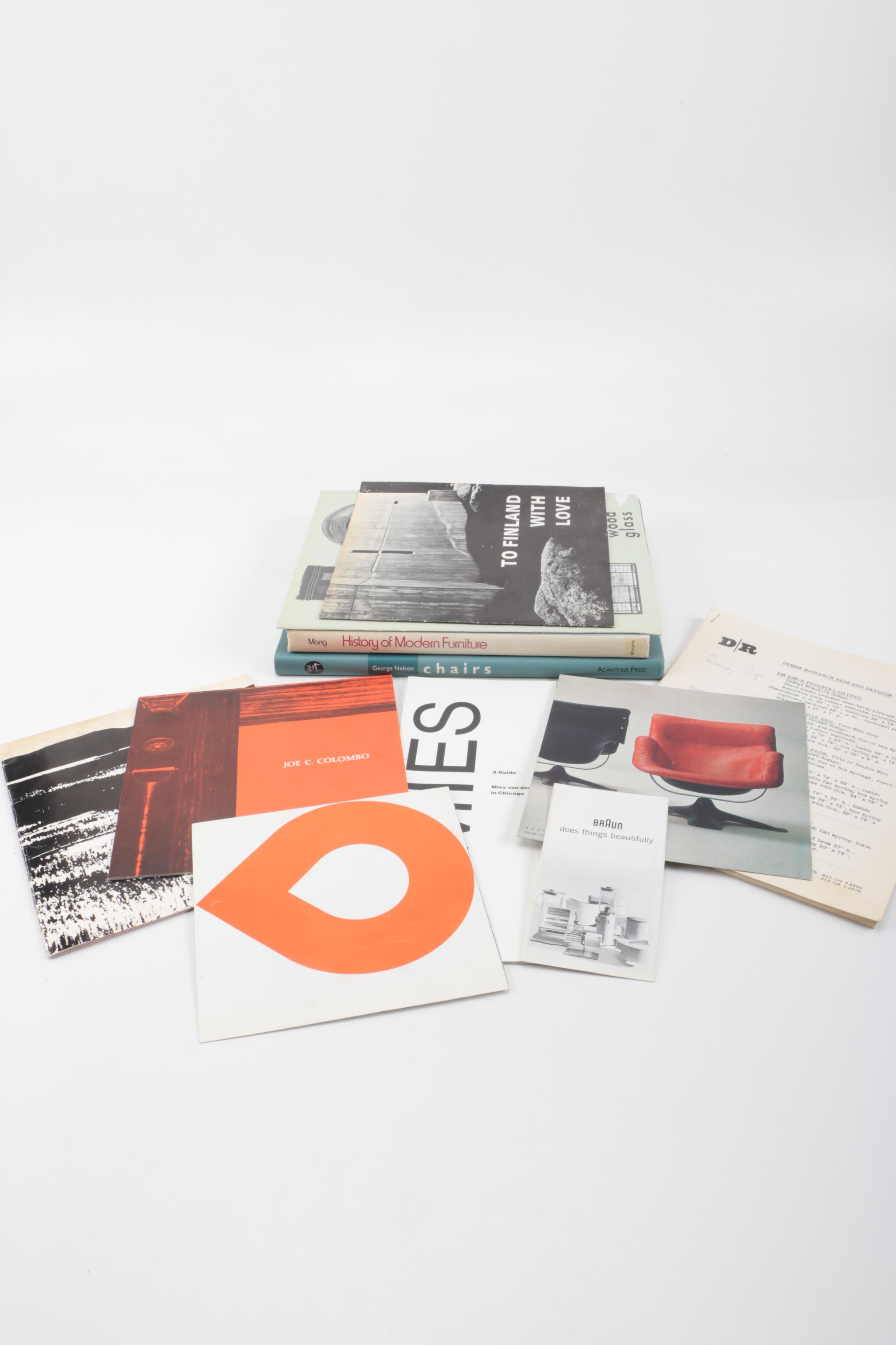 Furniture and Design History Vintage Books With Source Material