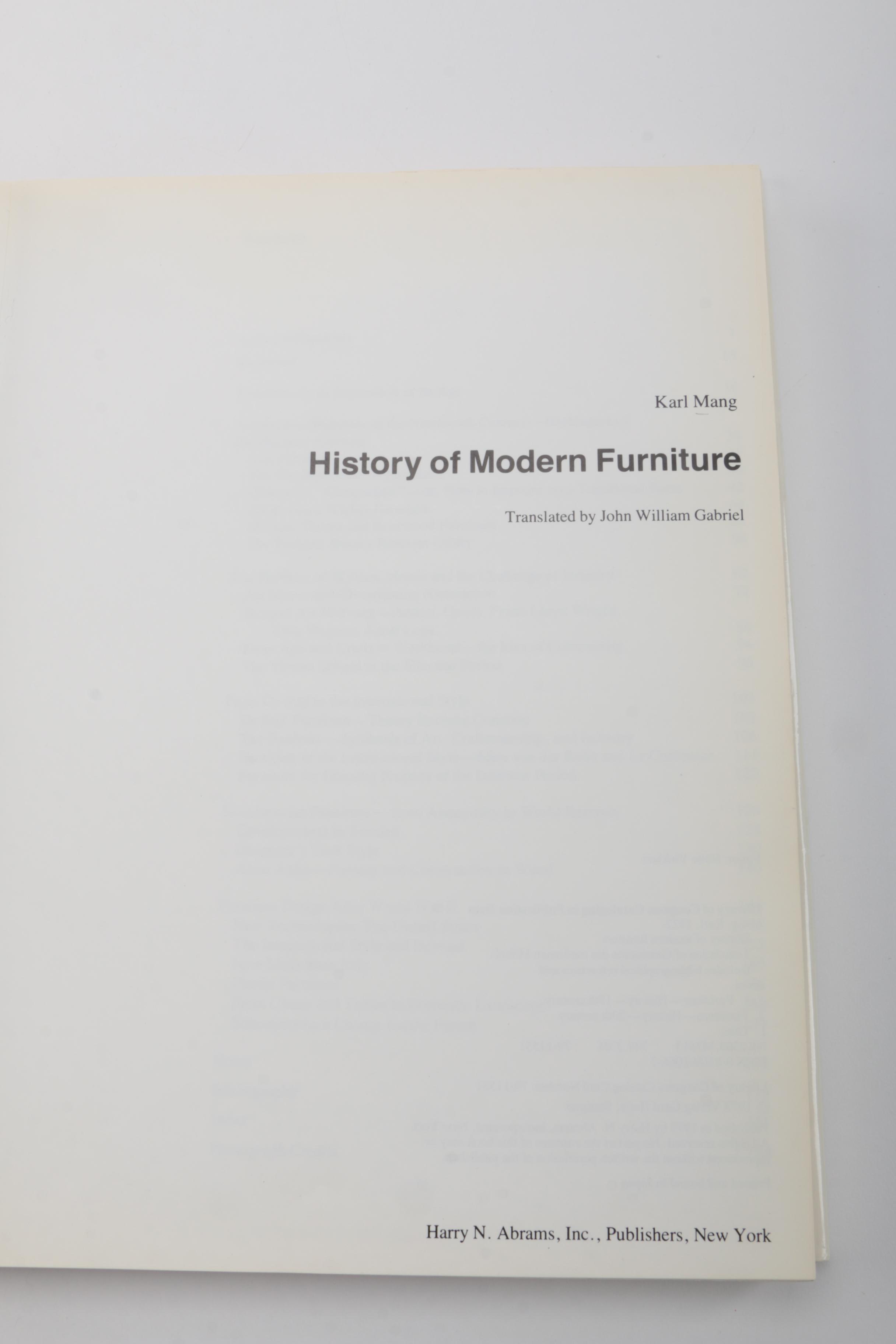 Furniture and Design History Vintage Books With Source Material