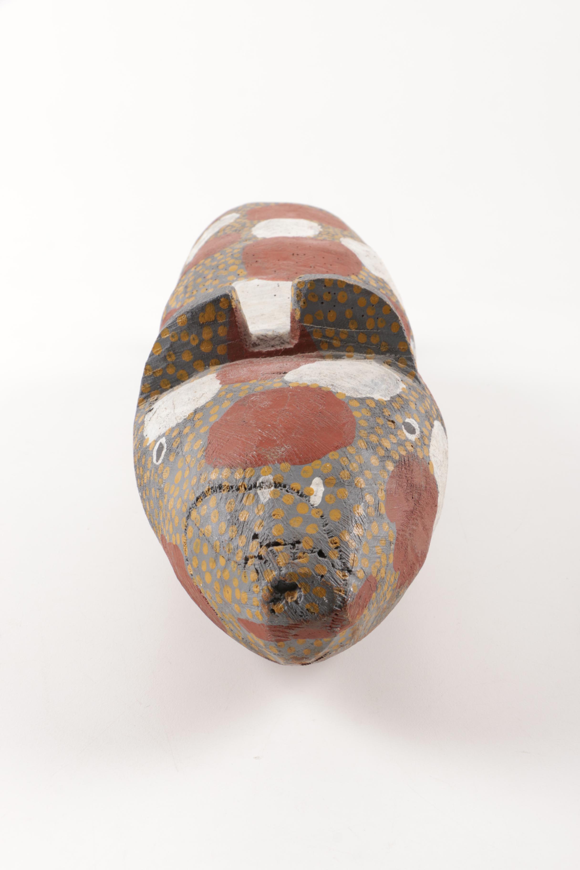 Australian Aboriginal Hand-Carved and Painted Dog