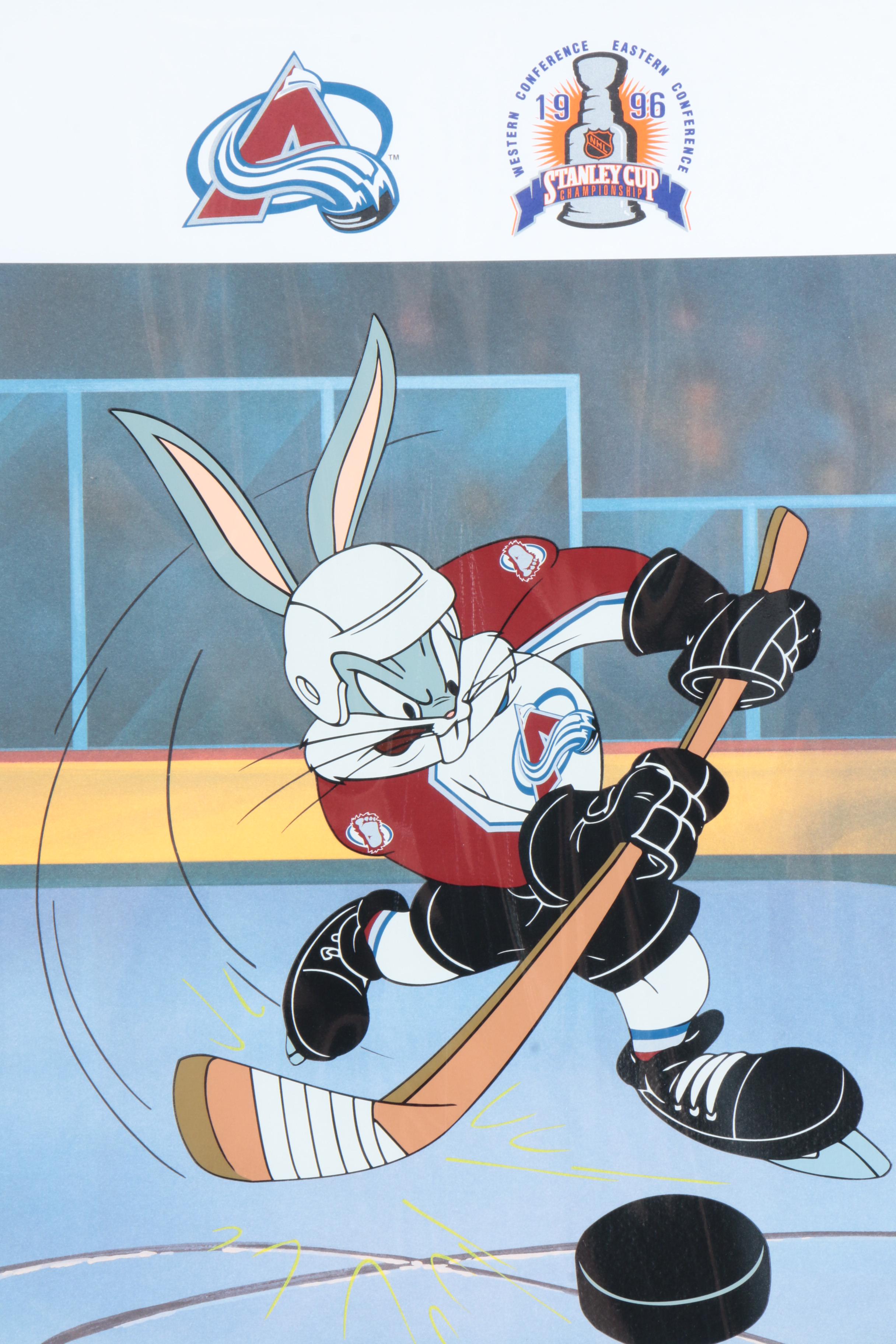 Limited Edition Hockey-Themed Lithoserigraph "He Shoots He Scores"