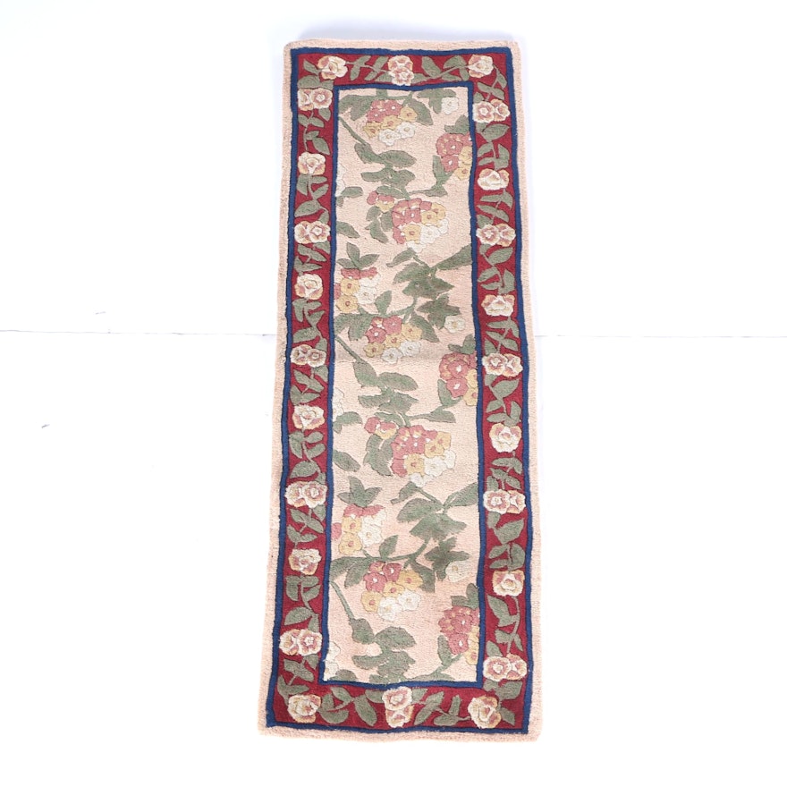 Hand Tufted Chinese Carved Wool Carpet Runner