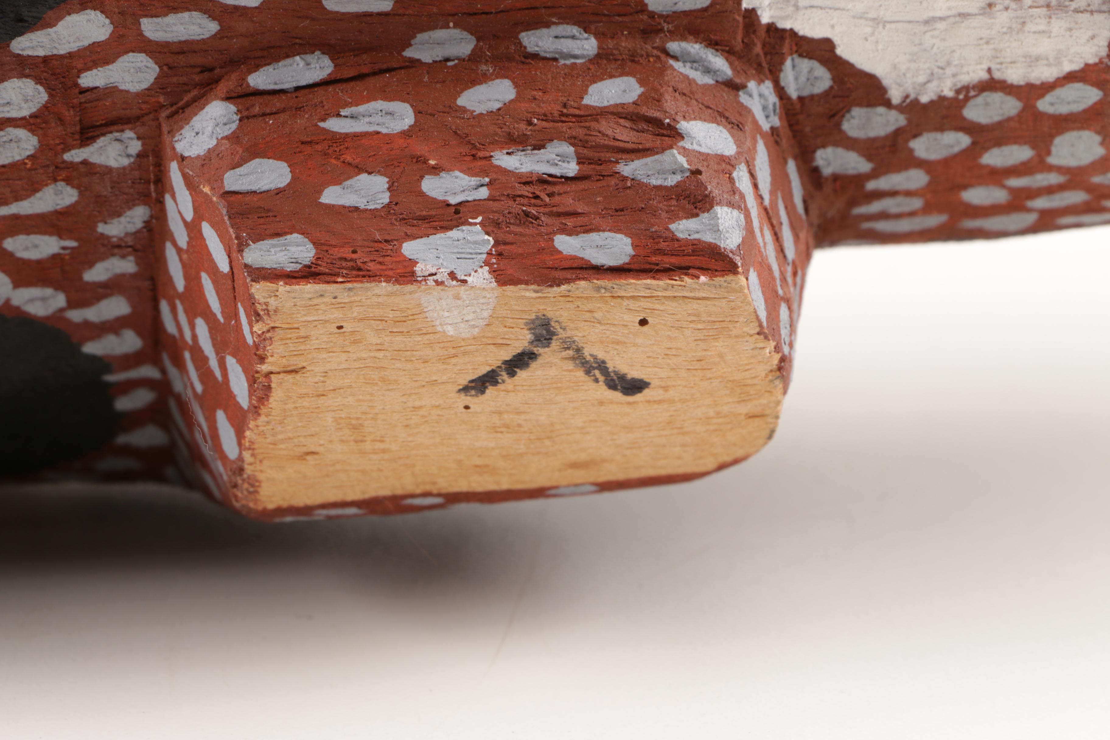 Australian Aboriginal Hand-Carved and Painted Dog