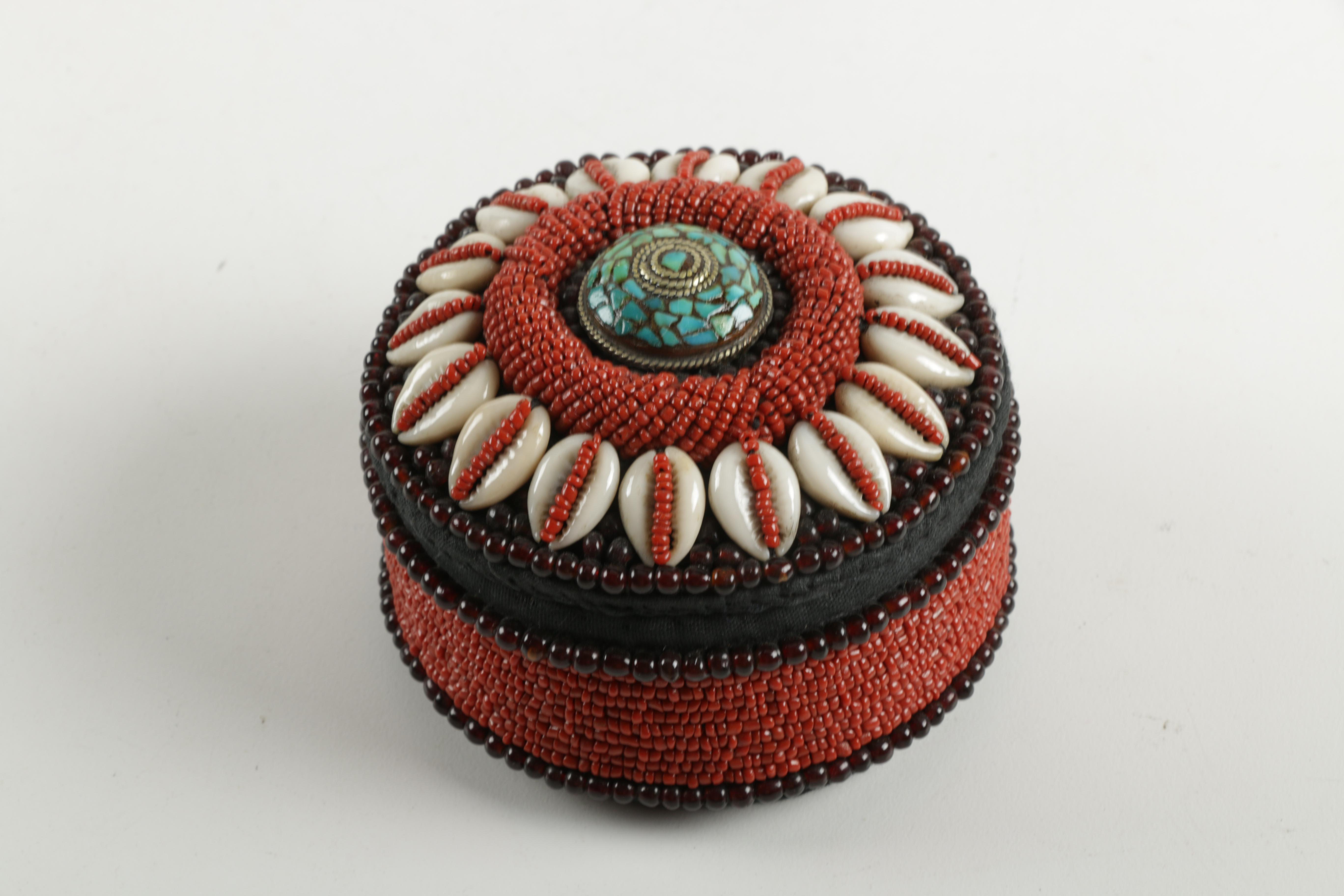 Pair of Beaded Baskets
