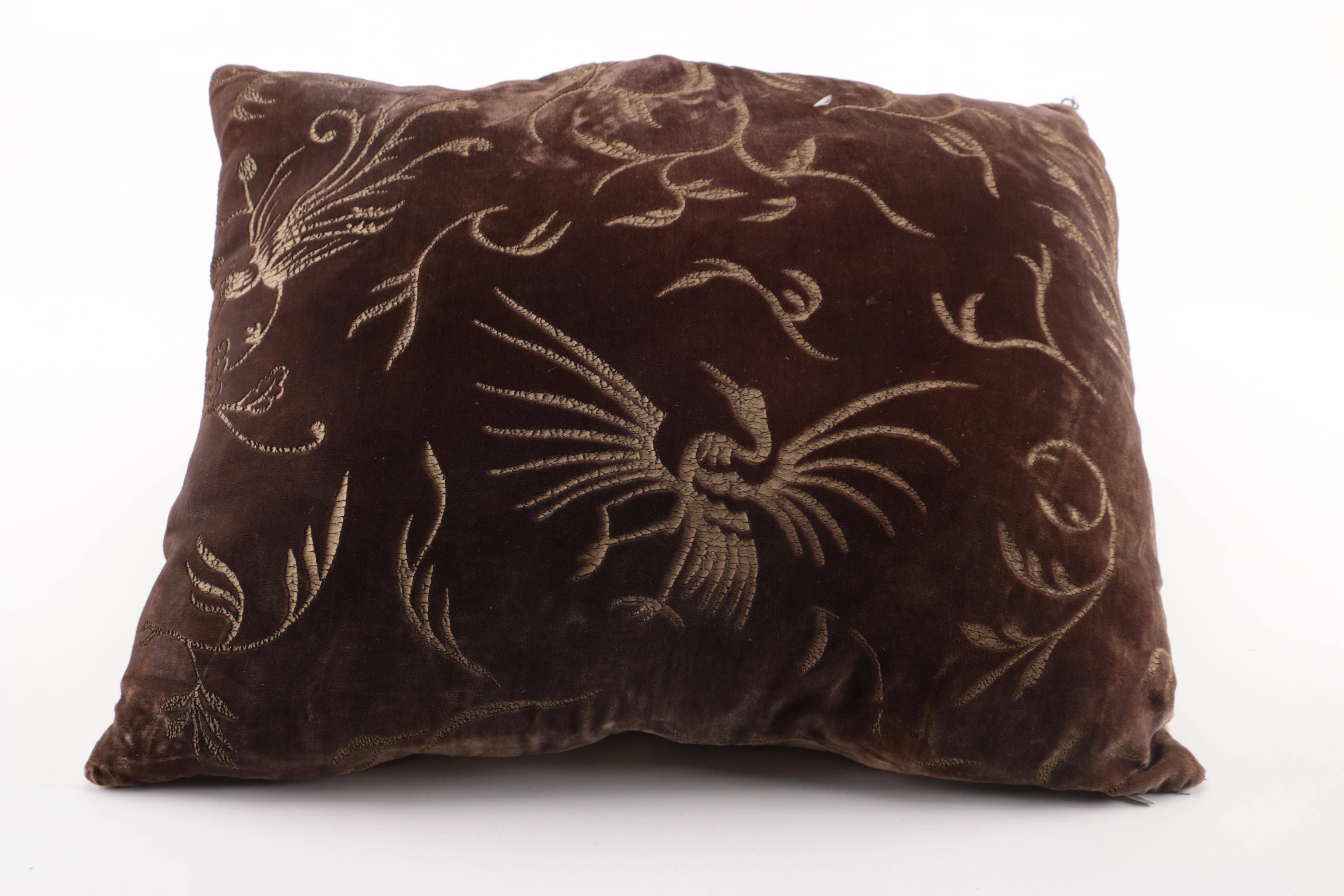 Collection of Elaborate Accent Pillows including Donna Karan