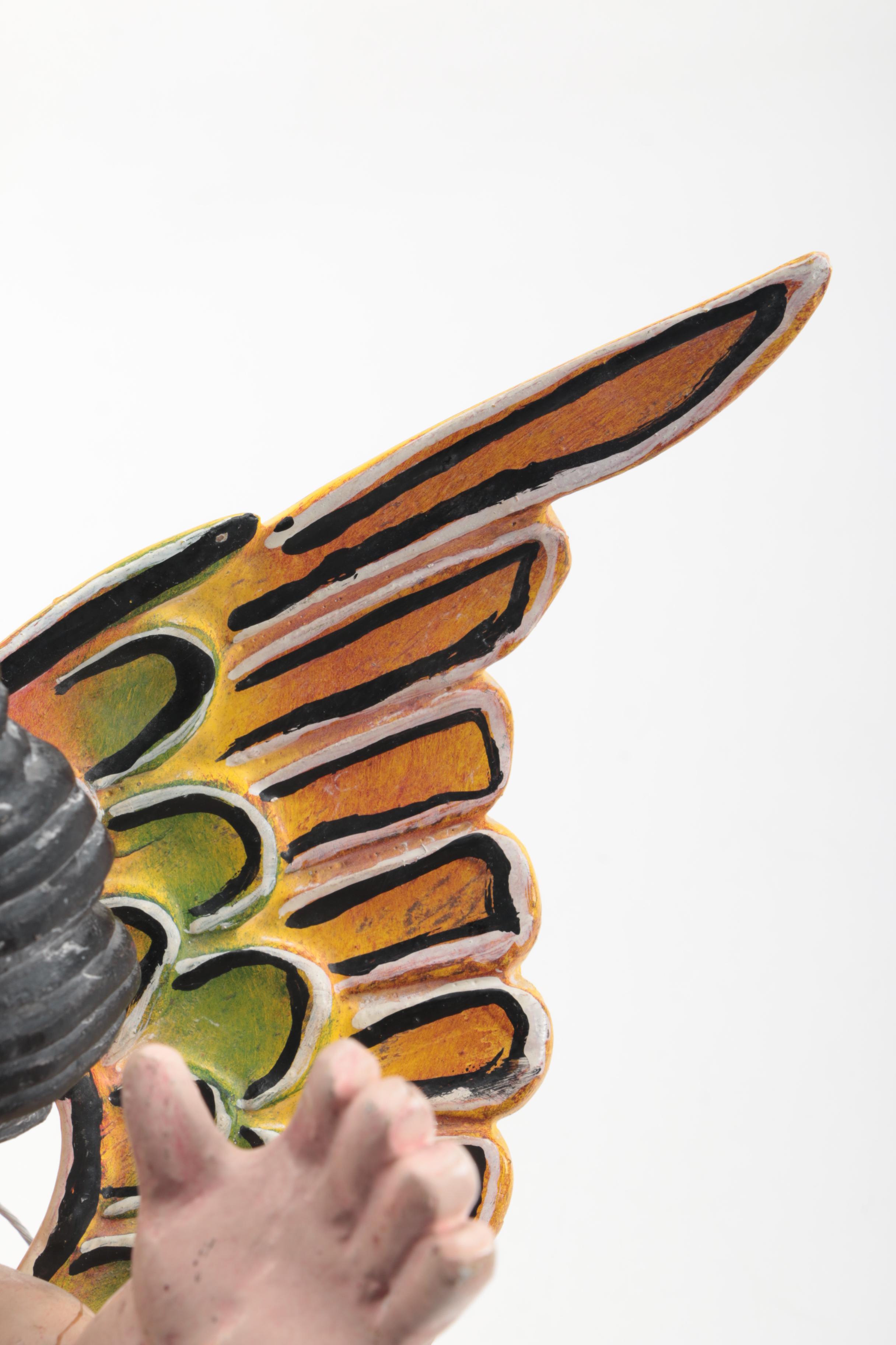 Mexican Milagro Cross and Cherub Folk Art