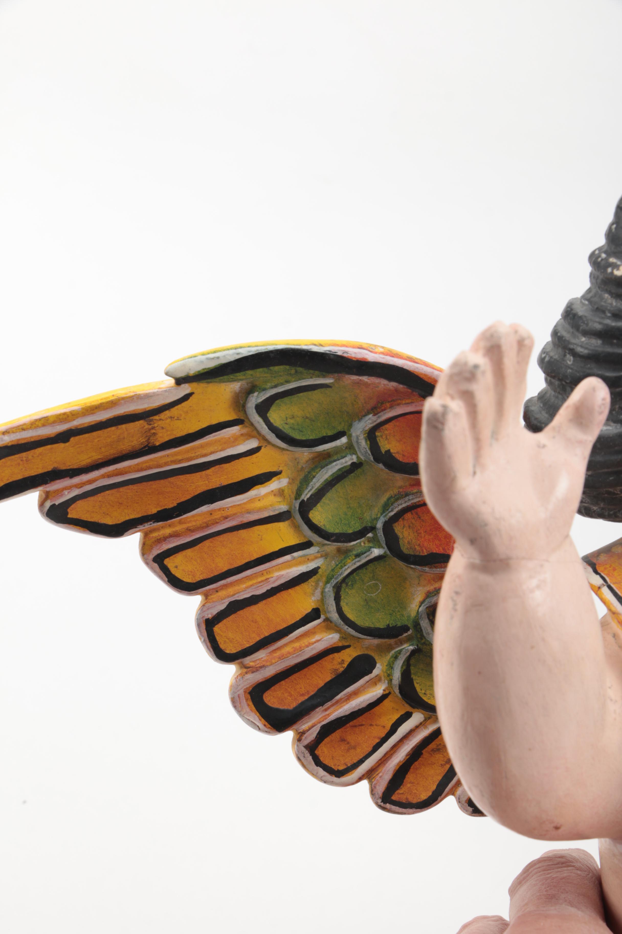 Mexican Milagro Cross and Cherub Folk Art