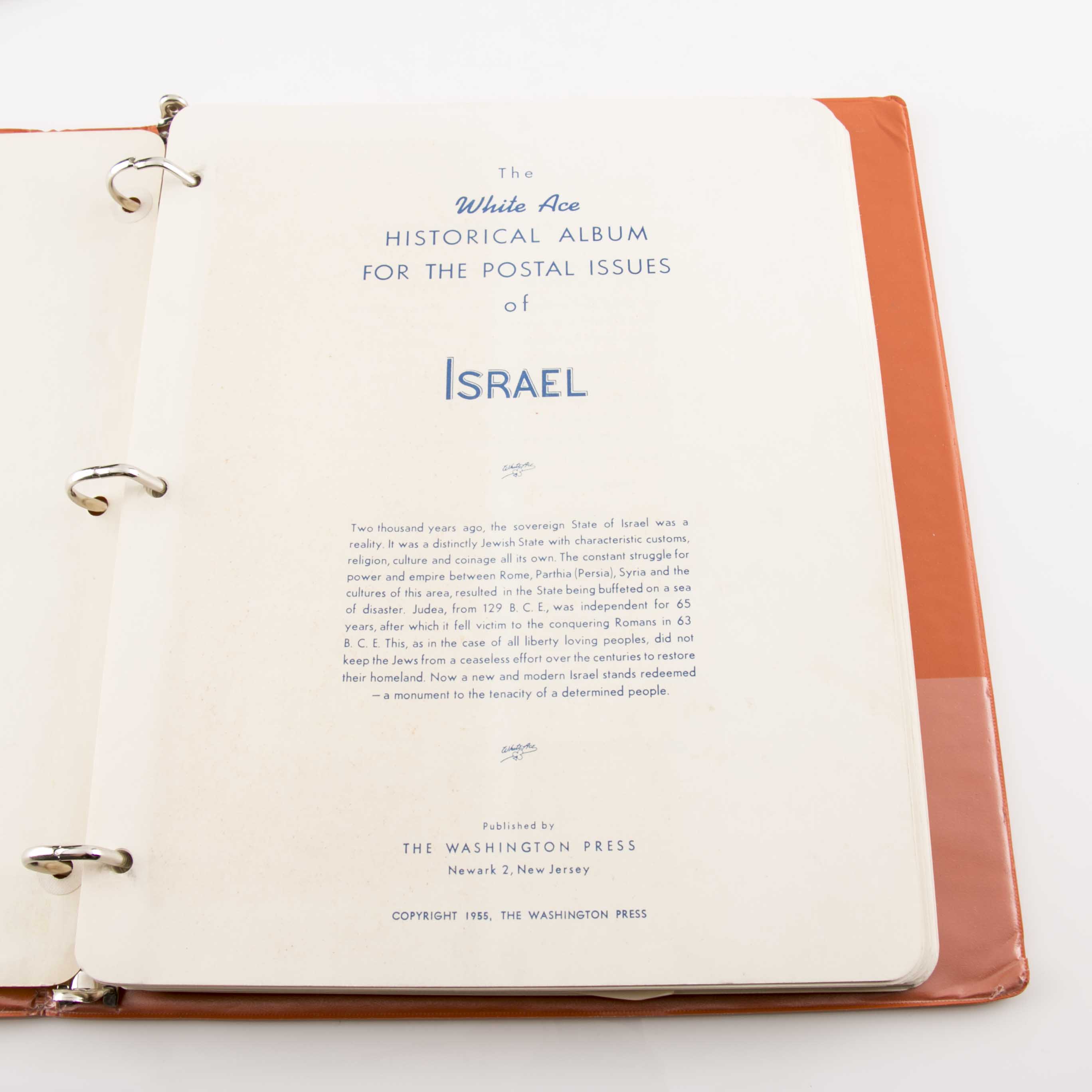 White Ace Israeli Postage Stamp Album