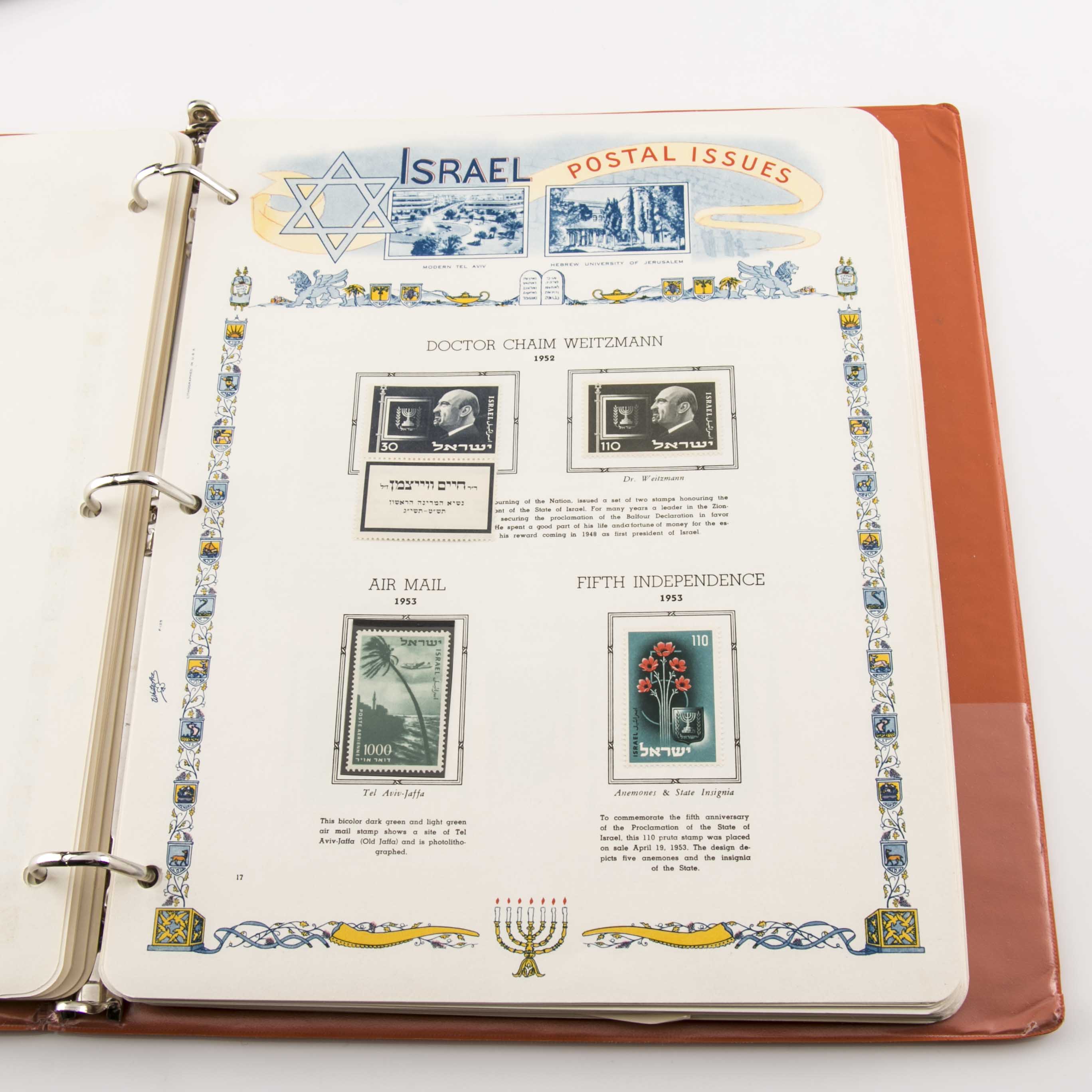 White Ace Israeli Postage Stamp Album