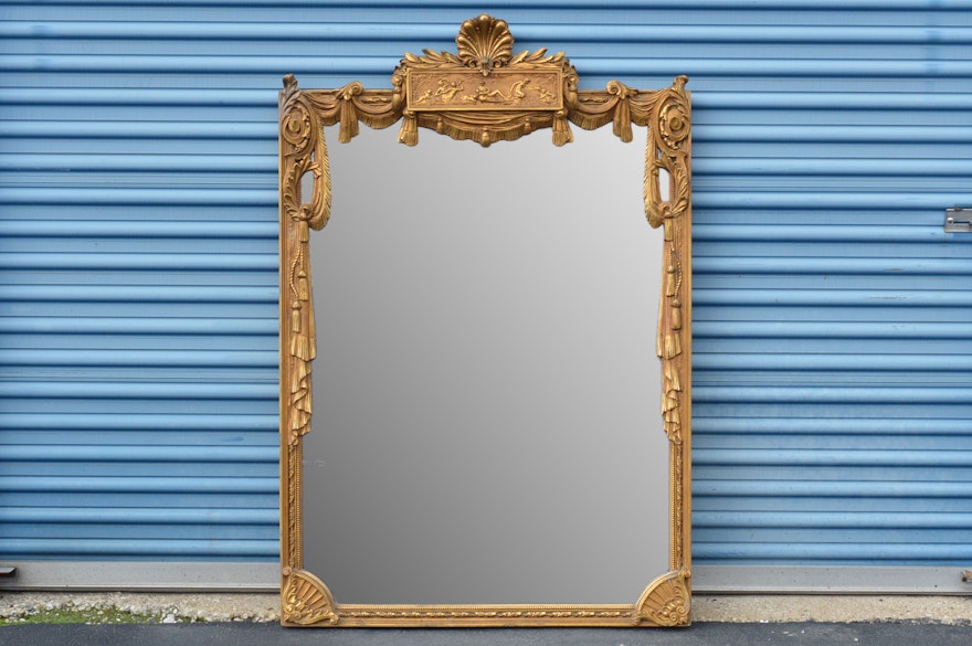 Rococo Style Gilt Wood Wall Mirror