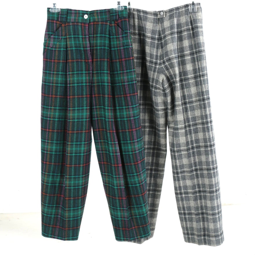 Two Pairs of Women's Vintage Wool Pants Including Pendleton