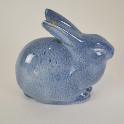 1960 Rookwood Pottery Rabbit and McCoy Pottery Vase