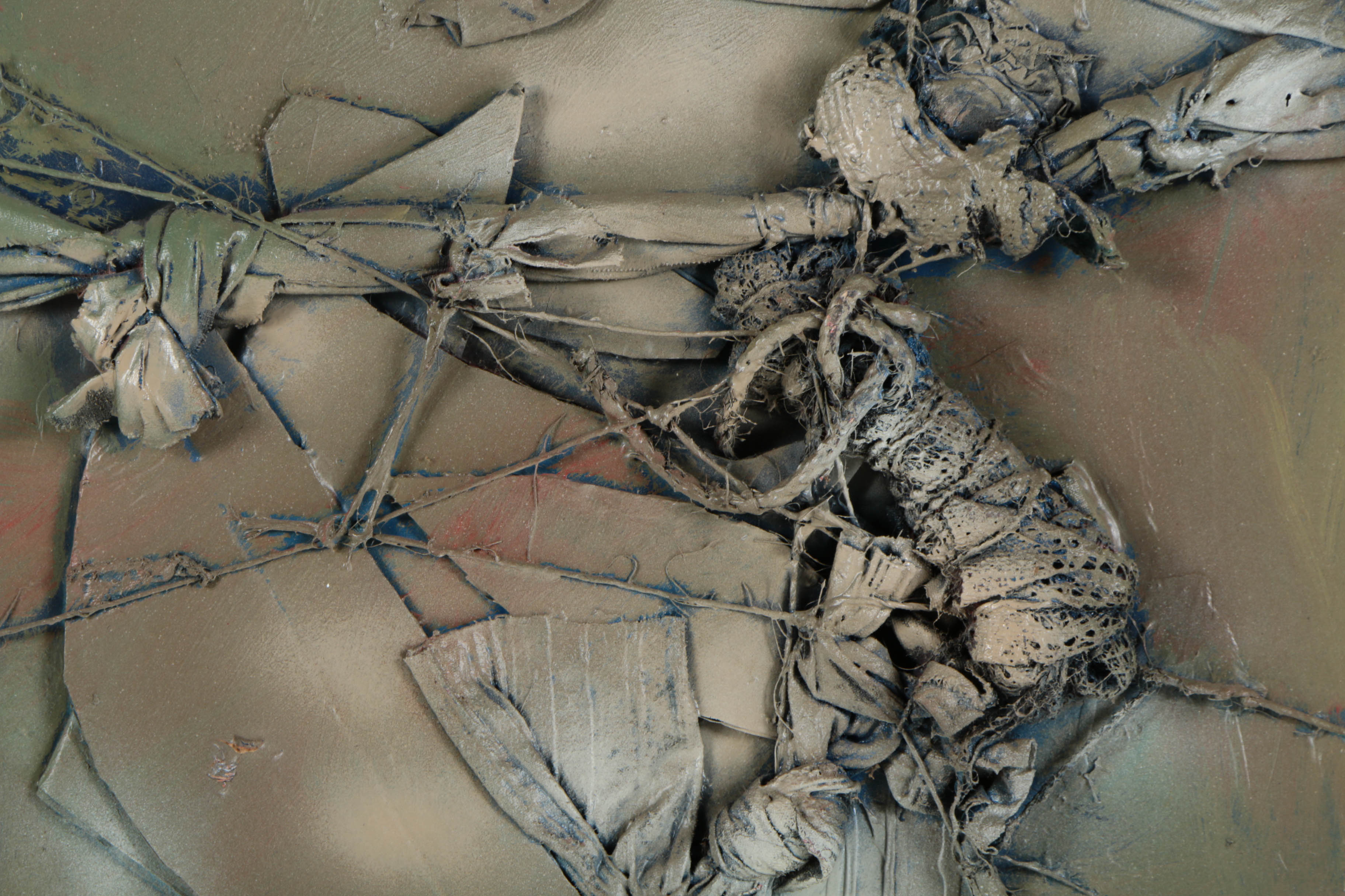 Ronald Ahlström Abstract Mixed Media on Wood Board "Untitled"