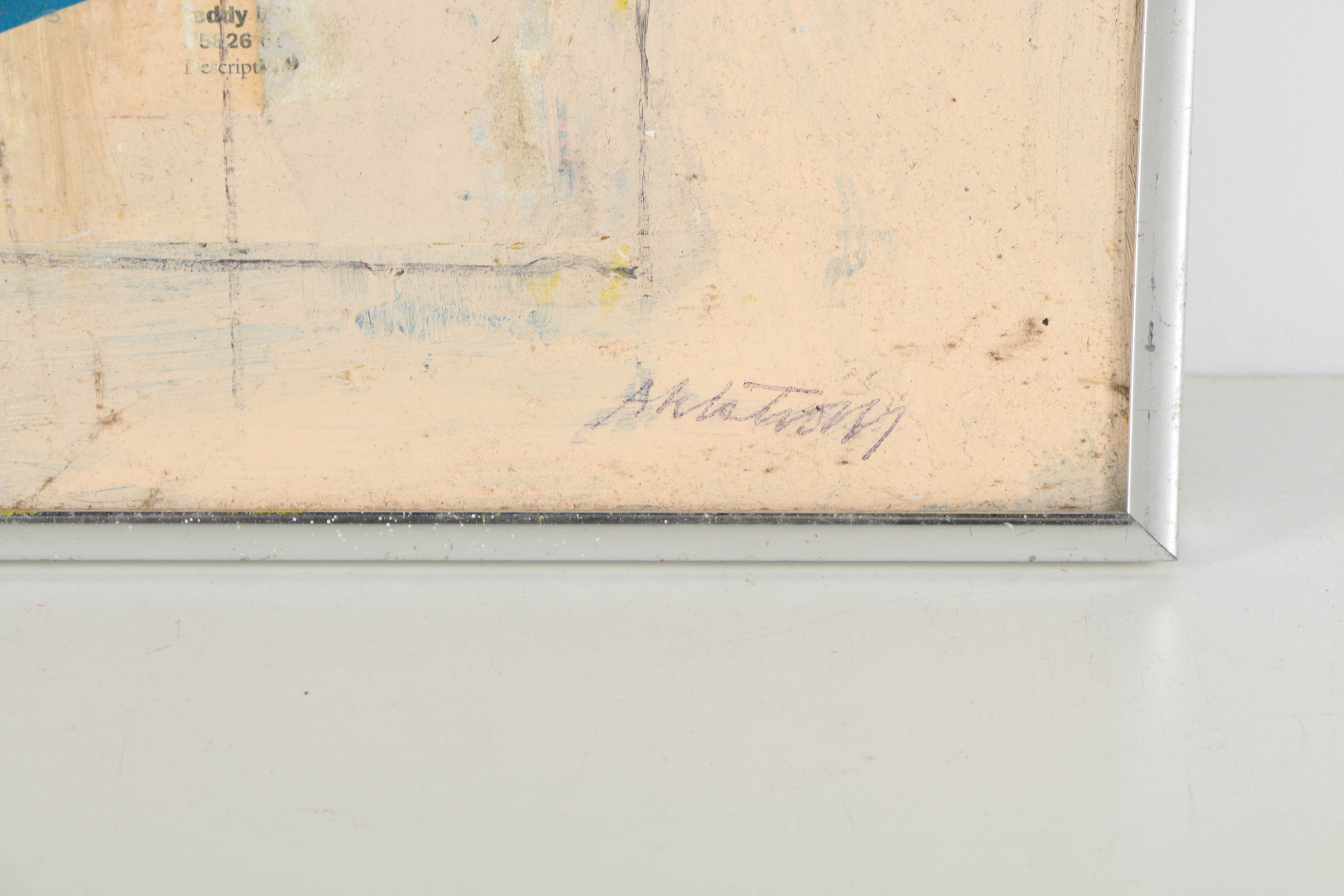 Ronald Ahlström Mixed Media Collage on Board "Untitled"