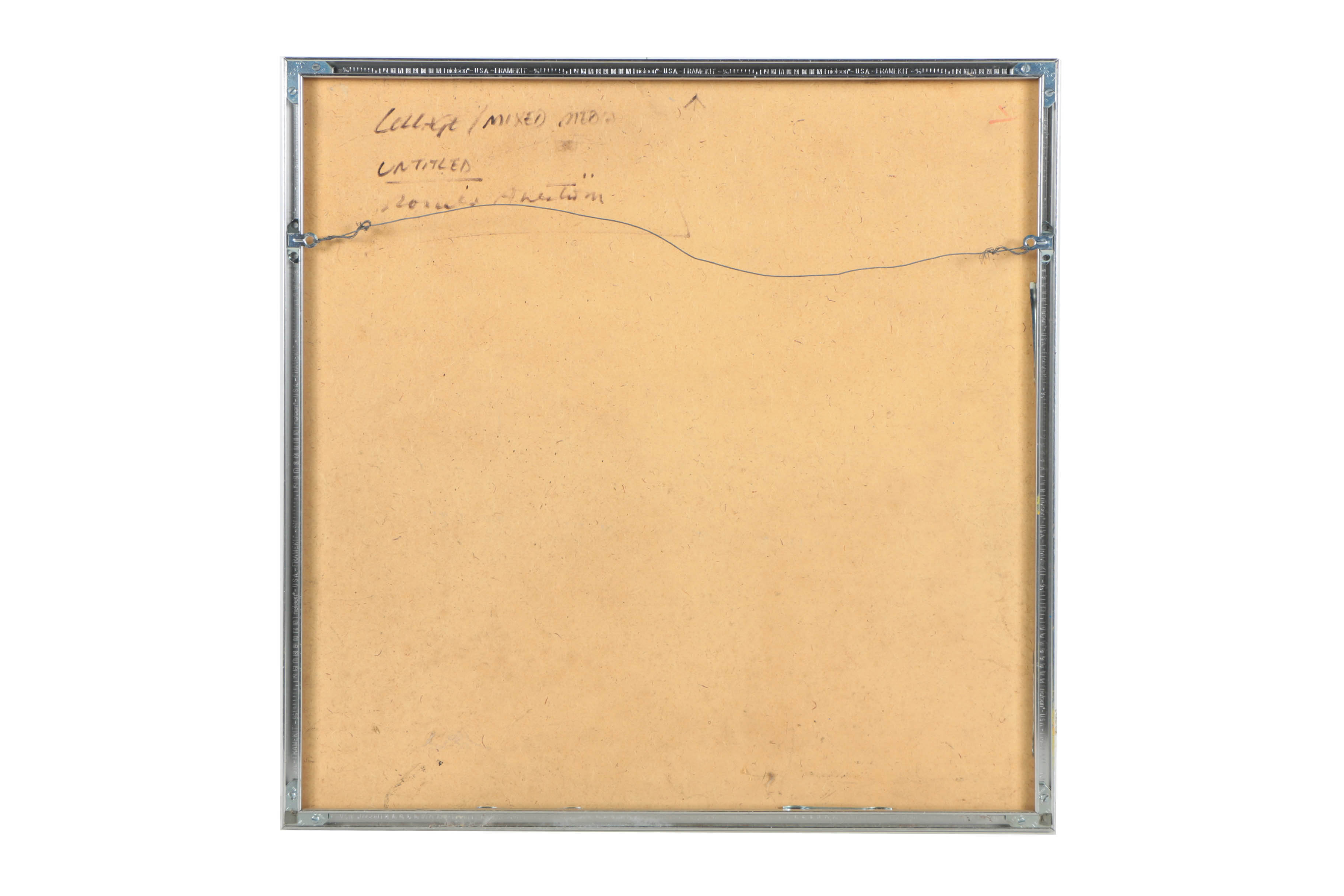 Ronald Ahlström Mixed Media Collage on Board "Untitled"