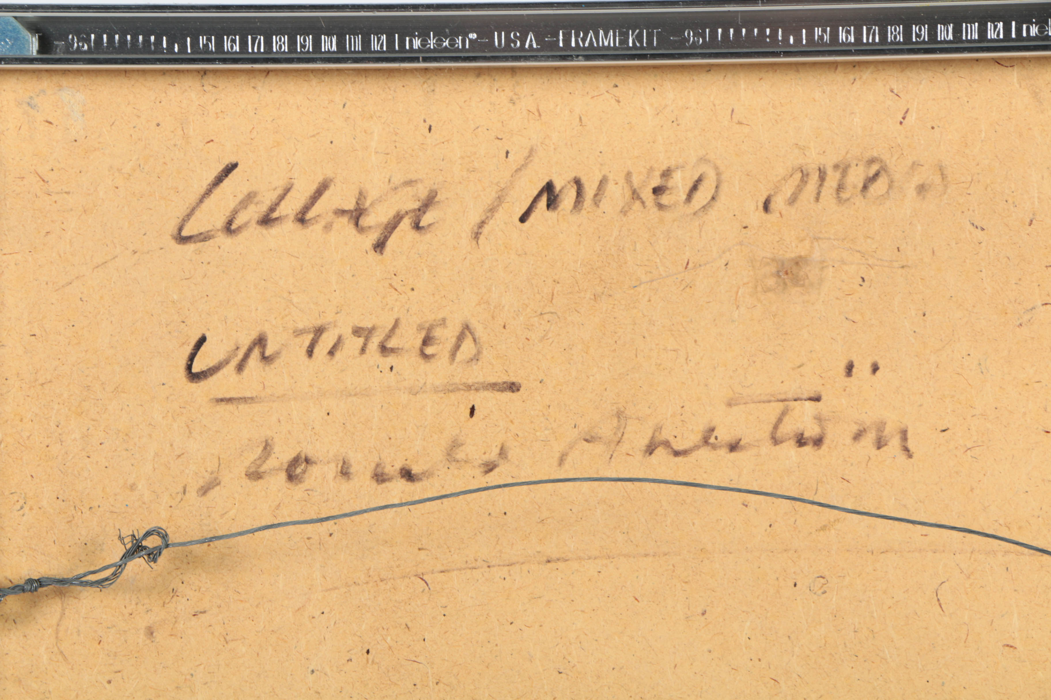 Ronald Ahlström Mixed Media Collage on Board "Untitled"