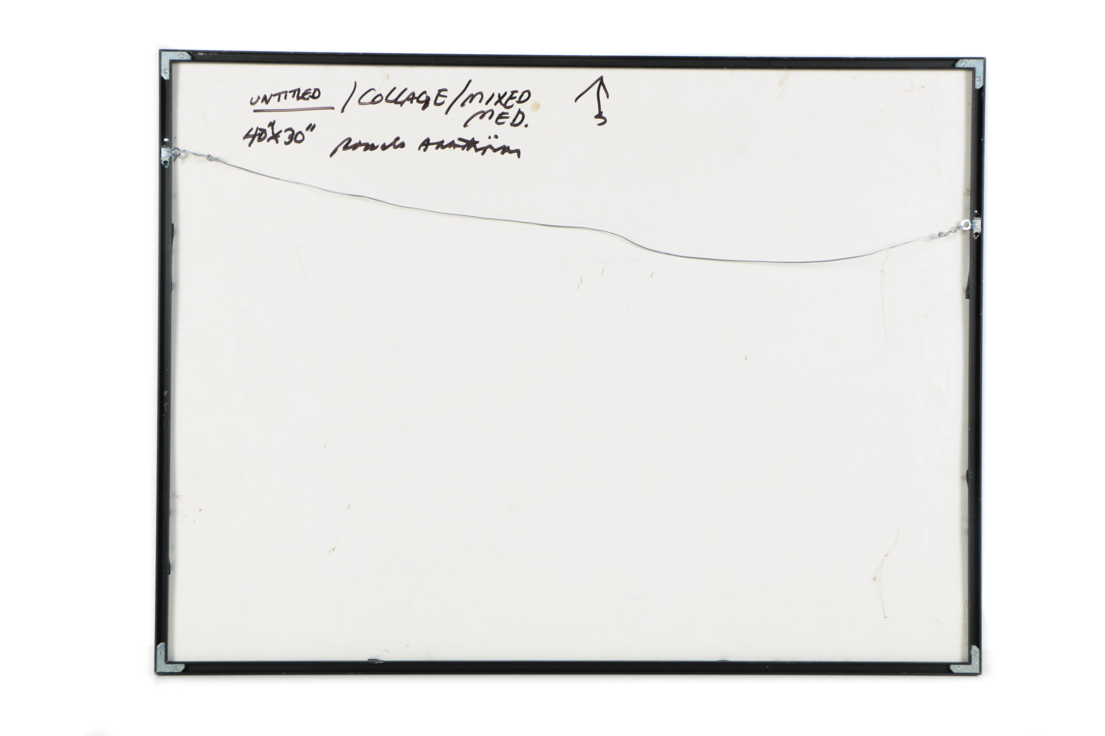 Ronald Ahlström Mixed Media Collage on Board "Untitled"