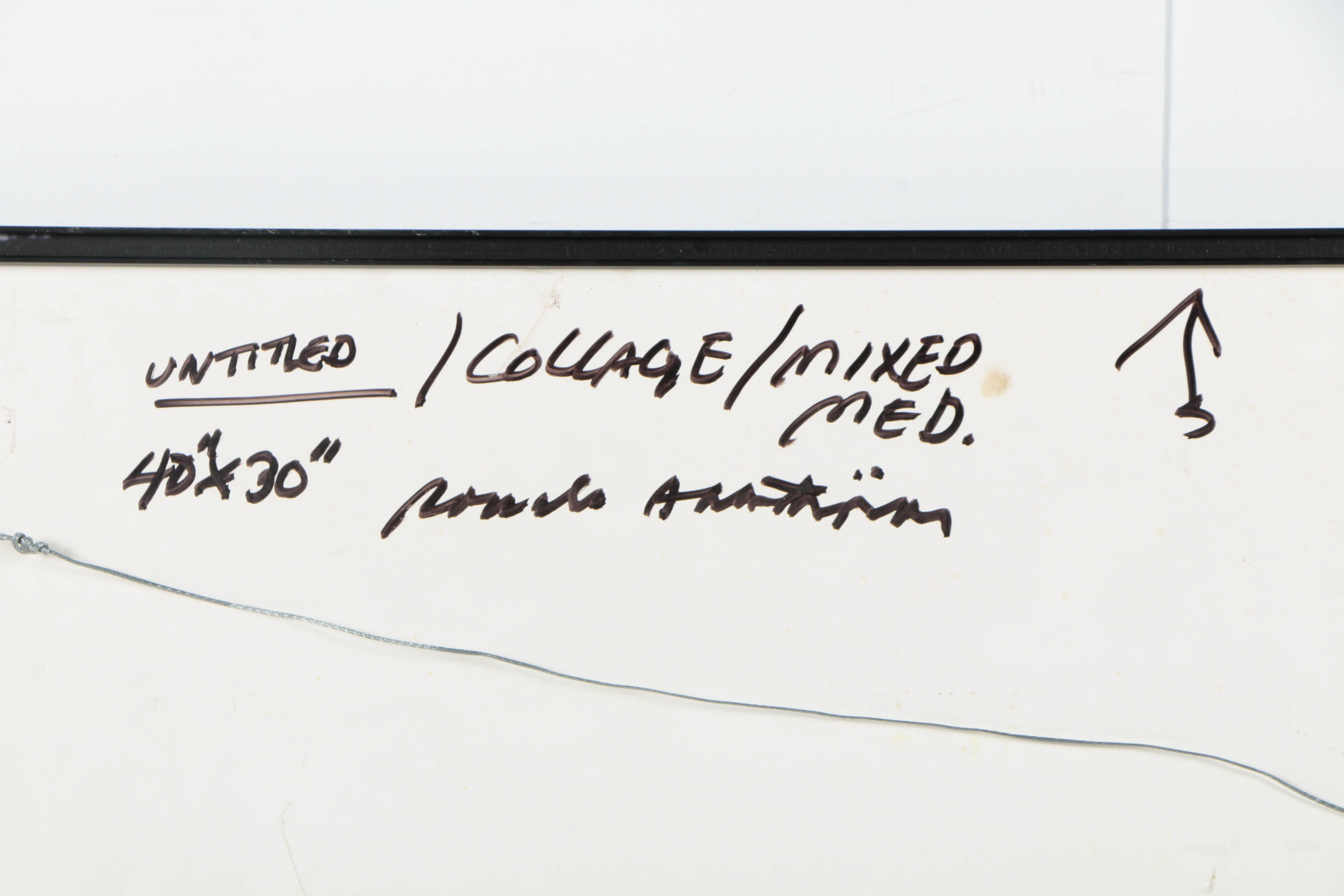 Ronald Ahlström Mixed Media Collage on Board "Untitled"