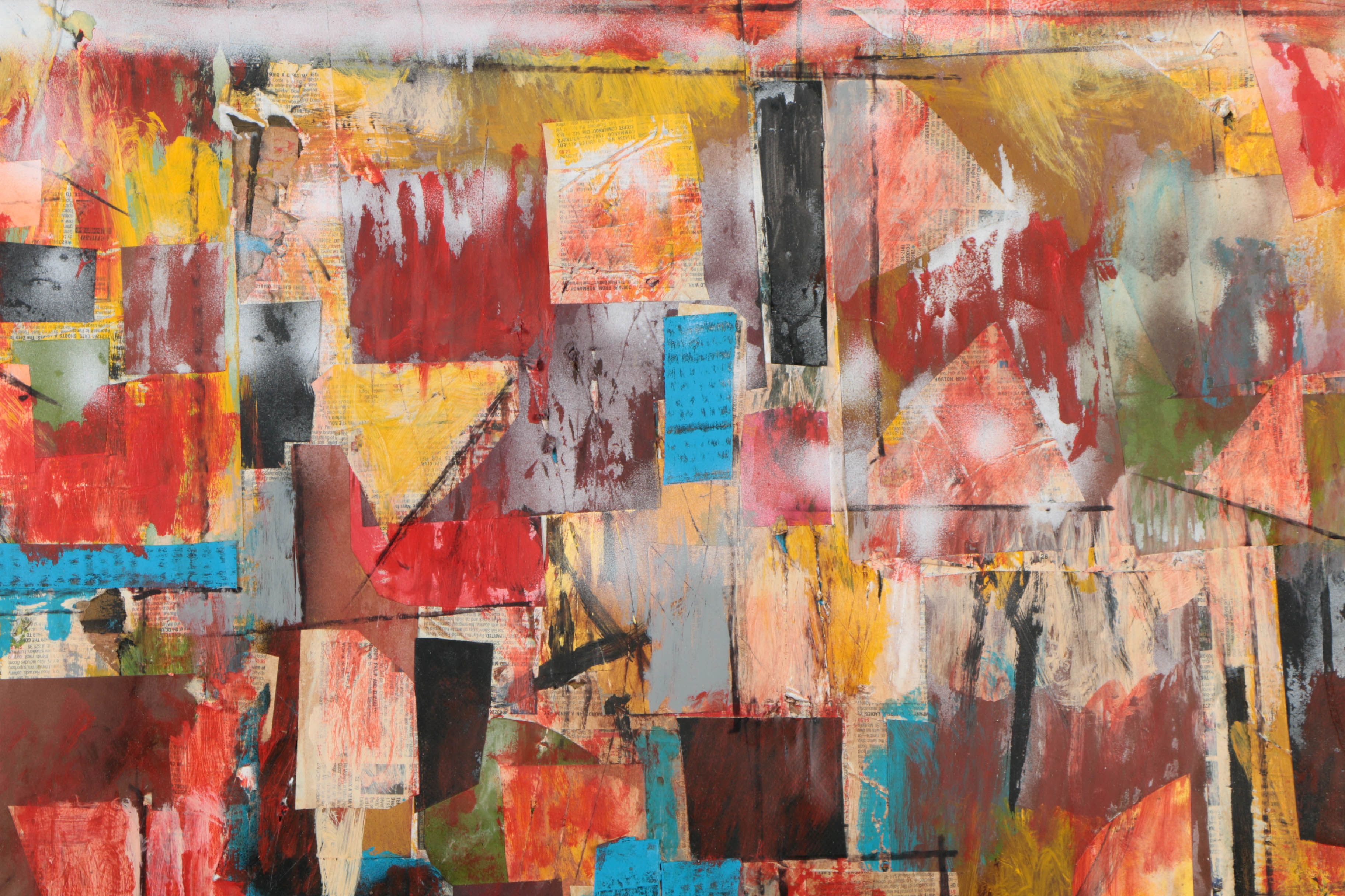 Ronald Ahlström Mixed Media Collage on Board