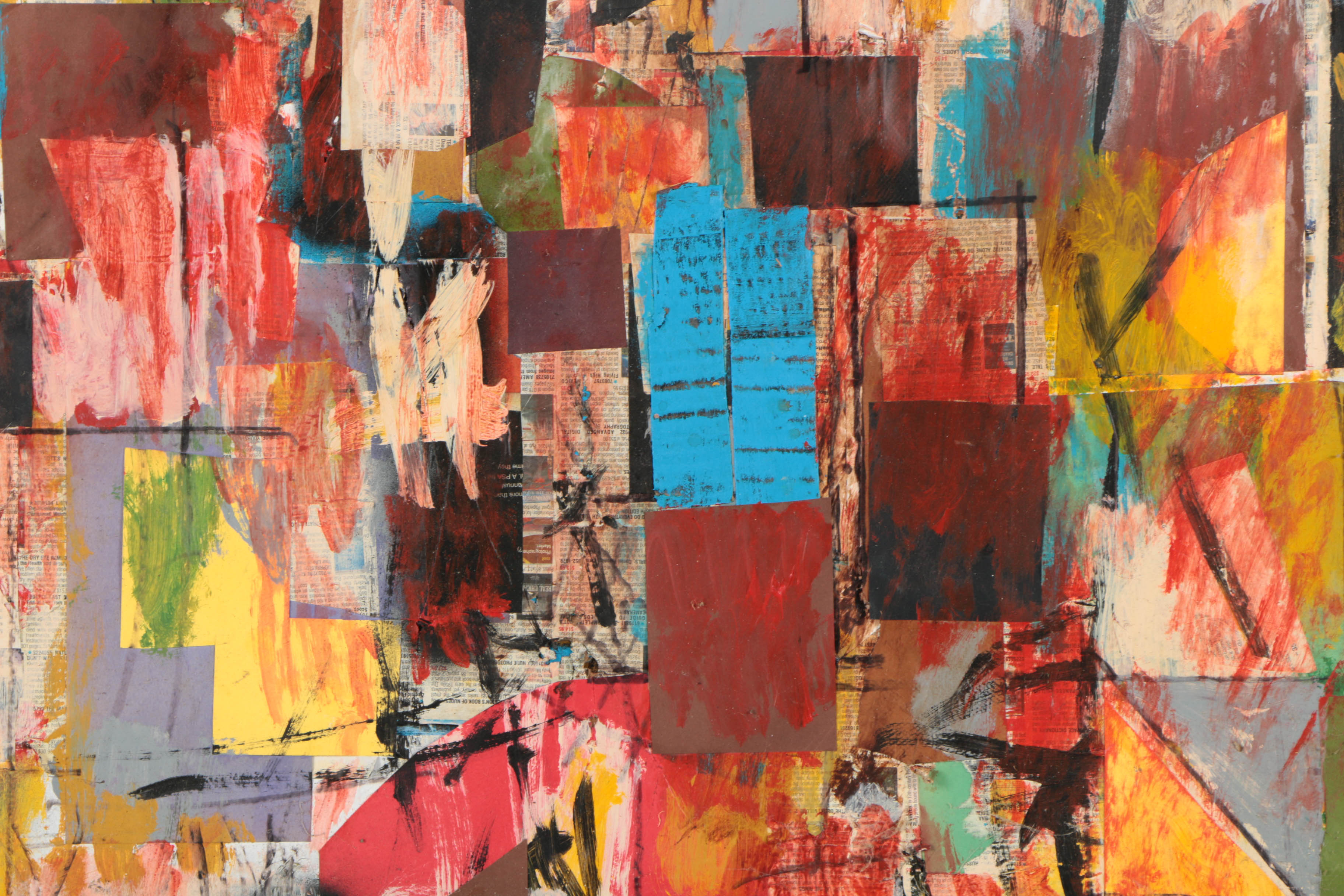 Ronald Ahlström Mixed Media Collage on Board