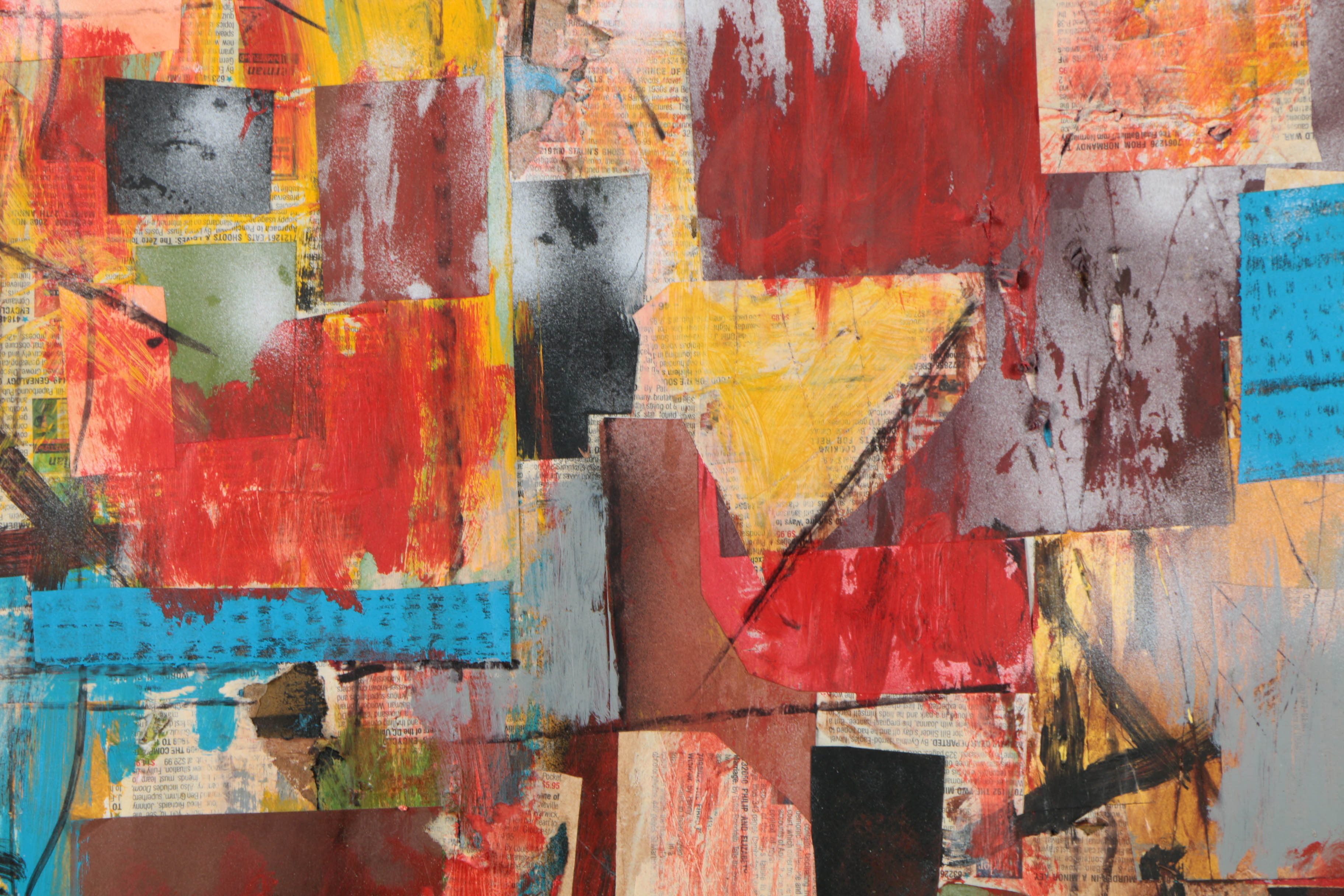 Ronald Ahlström Mixed Media Collage on Board