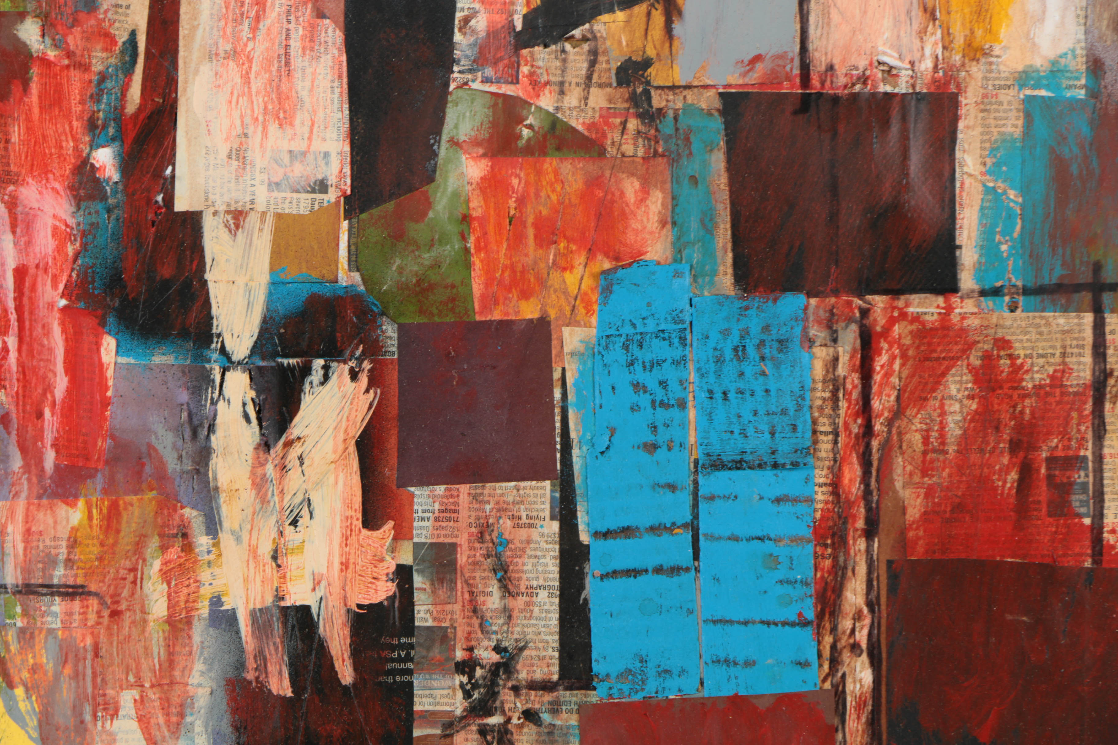 Ronald Ahlström Mixed Media Collage on Board