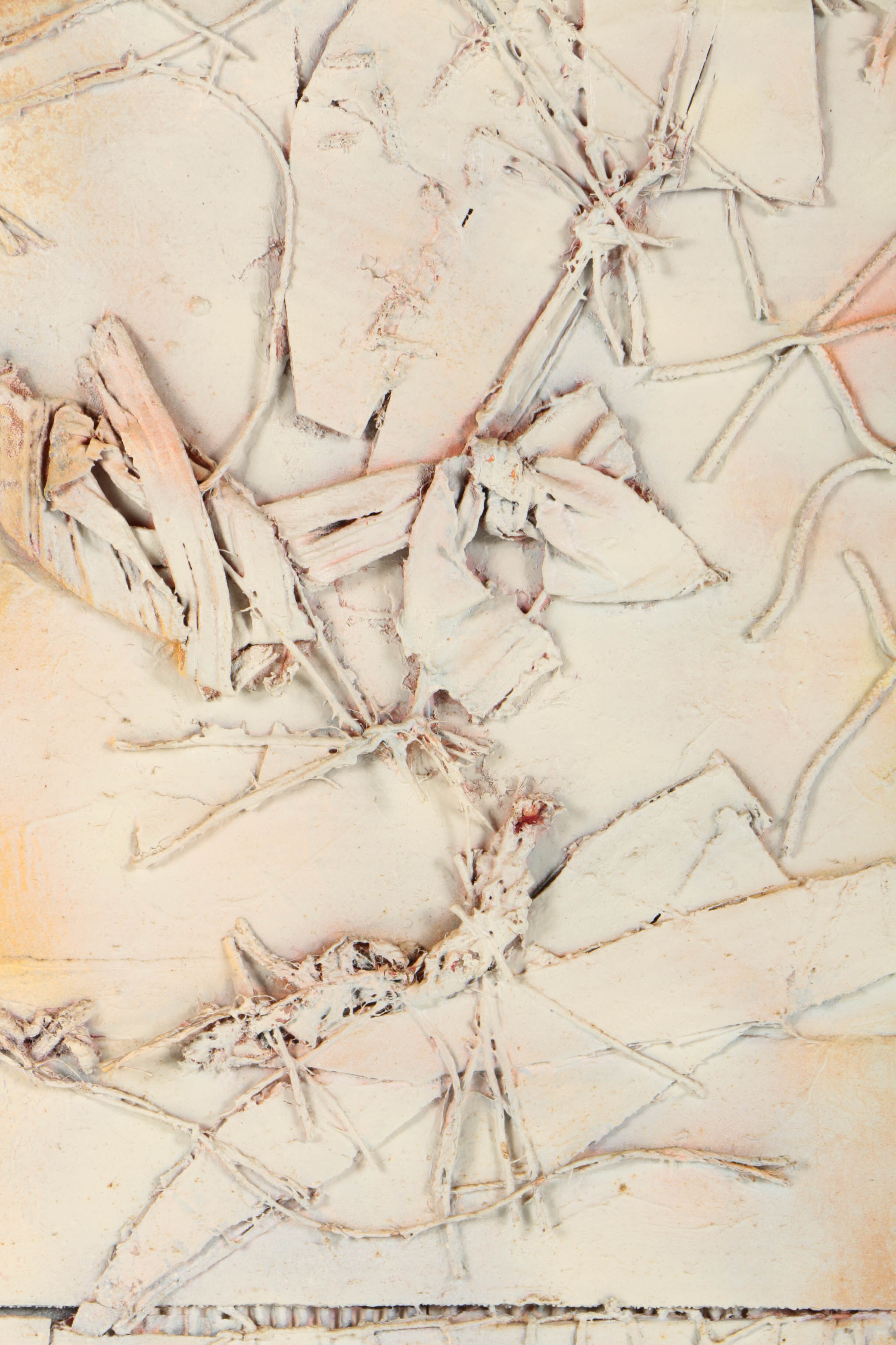 Ronald Ahlström Abstract Mixed Media Collage on Wood Board "Untitled"