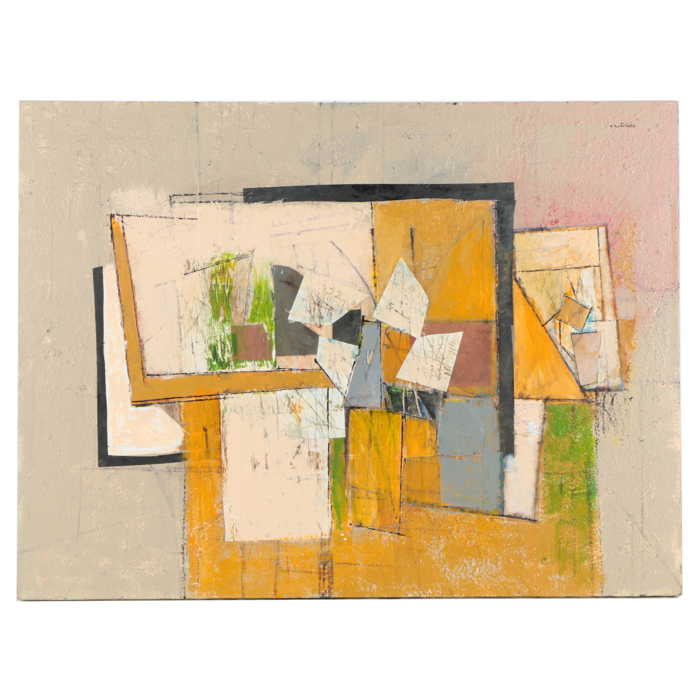 Ronald Ahlström Mixed Media on Canvas "Untitled"