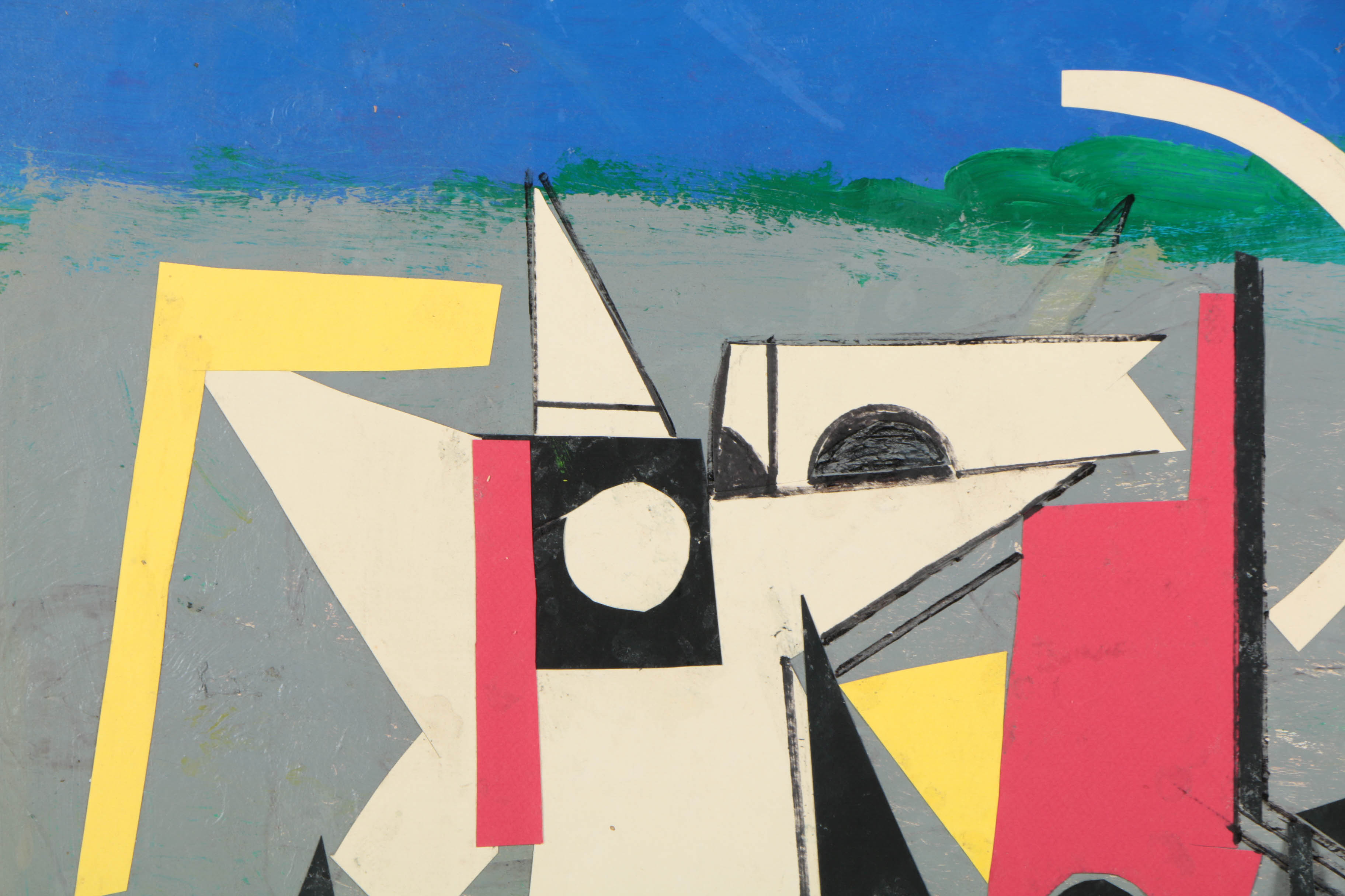 Ronald Ahlström Mix Media Collage on Board