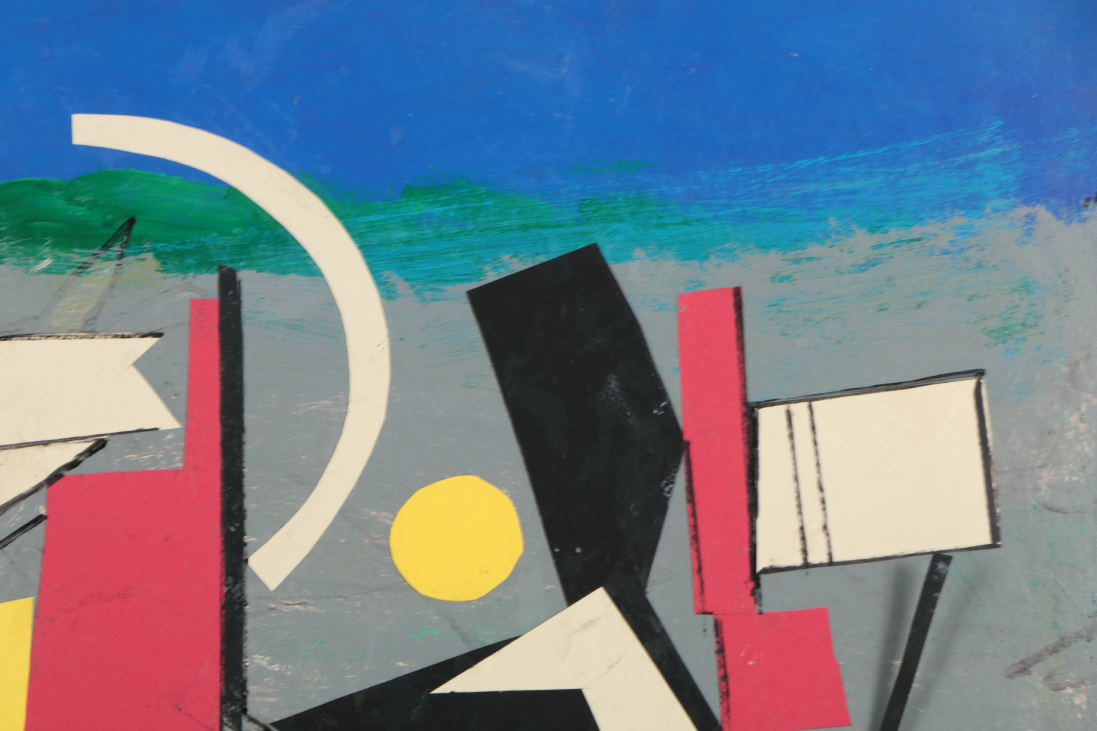 Ronald Ahlström Mix Media Collage on Board