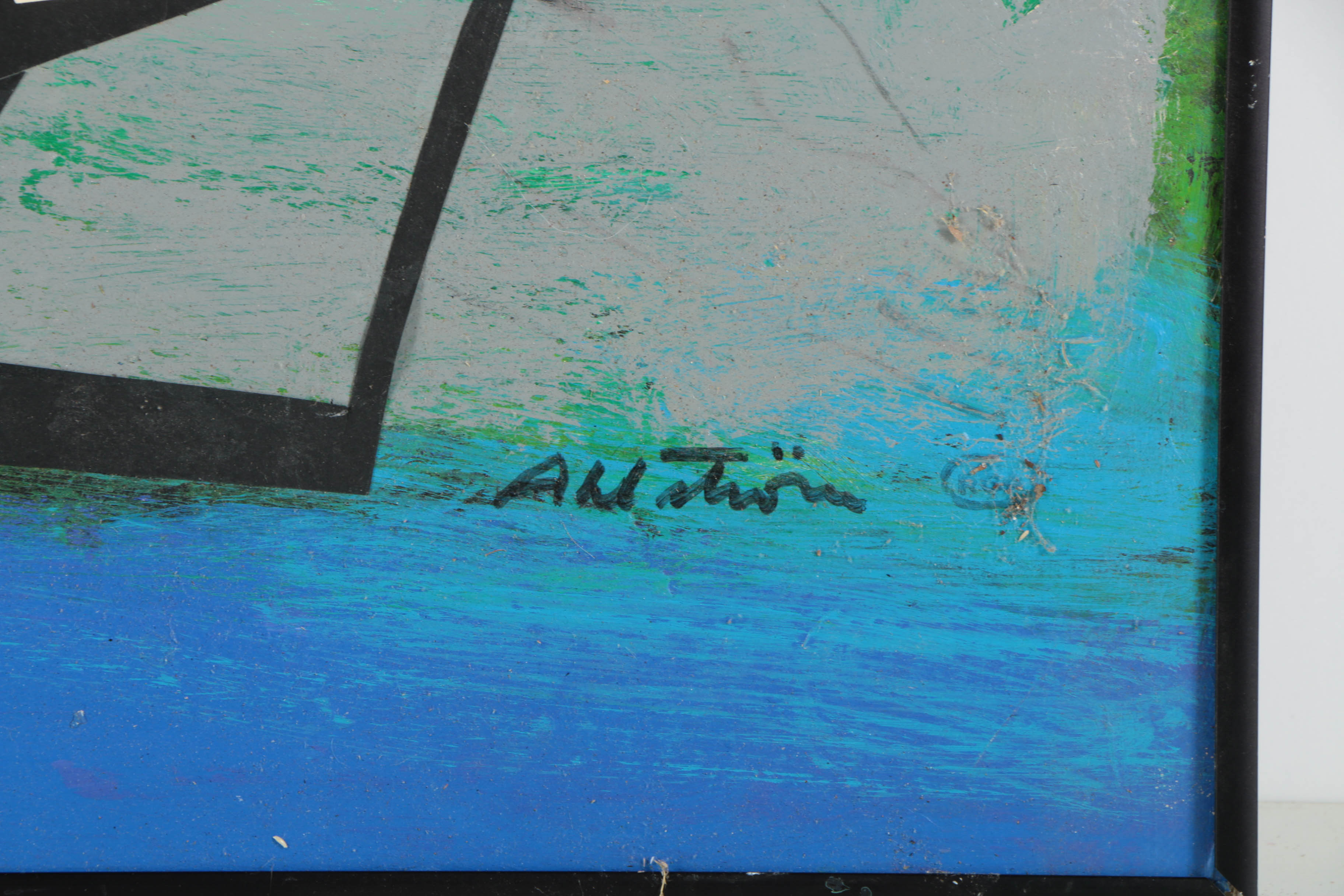 Ronald Ahlström Mix Media Collage on Board