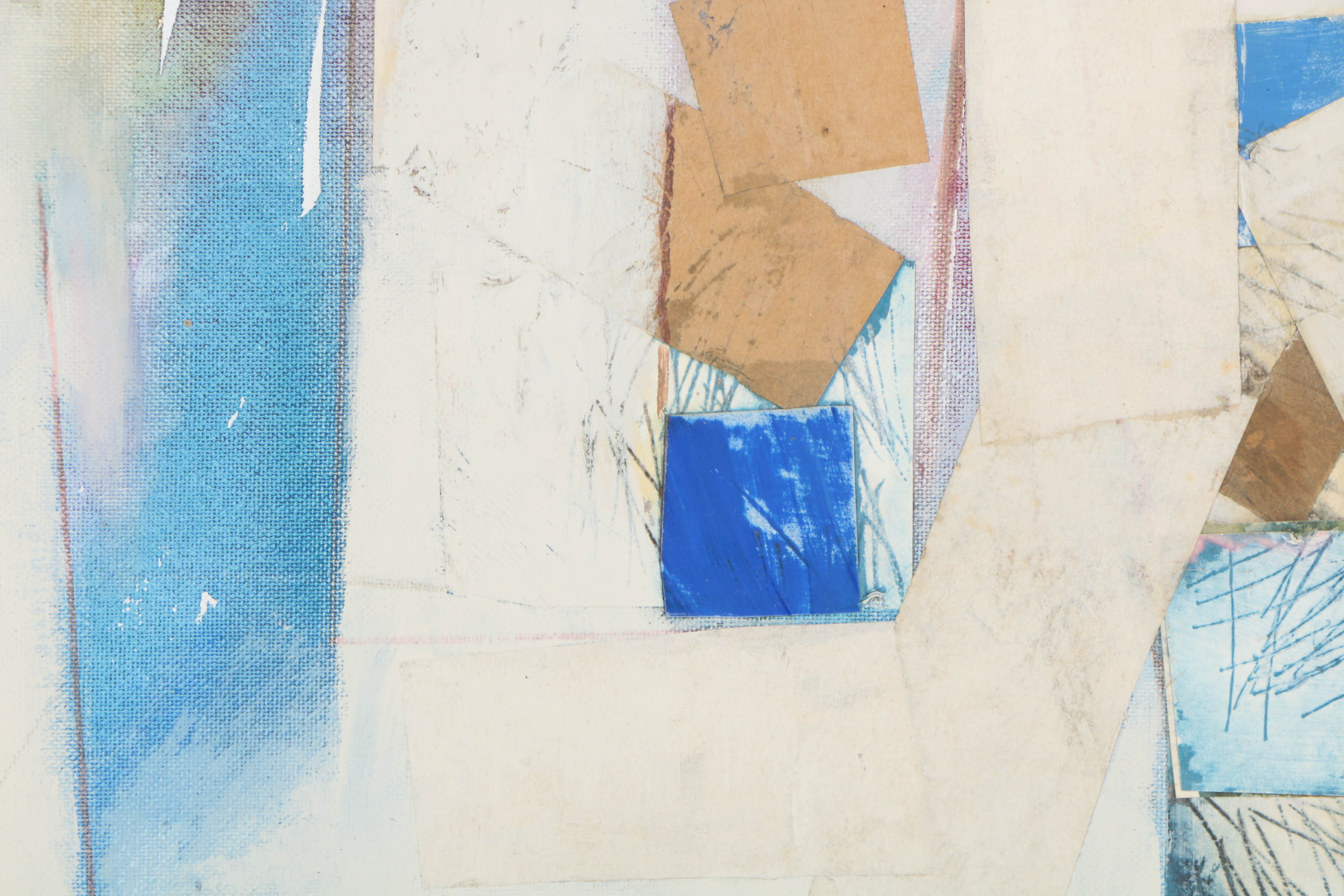 Ronald Ahlström Mix Media Collage on Board "Untitled"