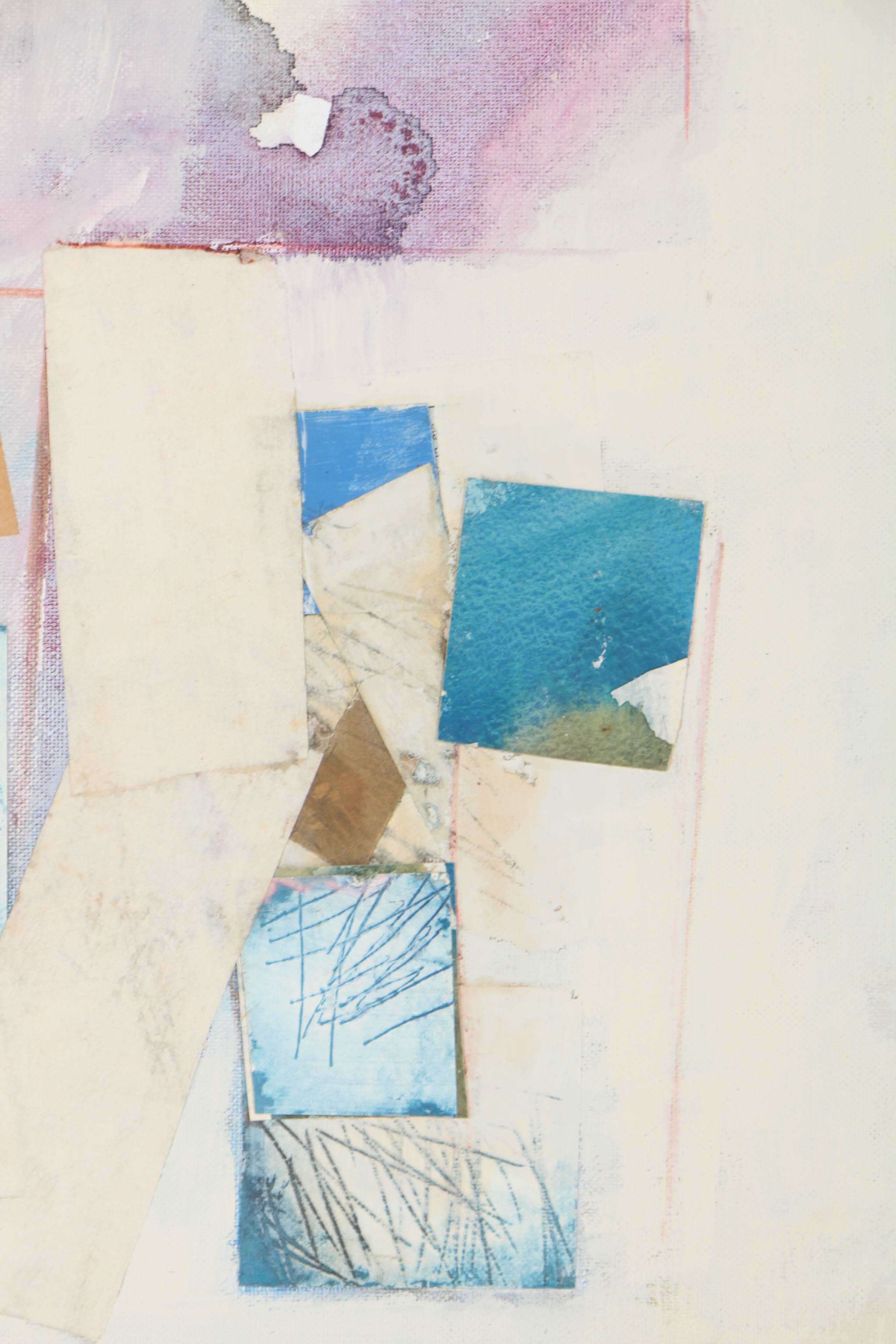 Ronald Ahlström Mix Media Collage on Board "Untitled"