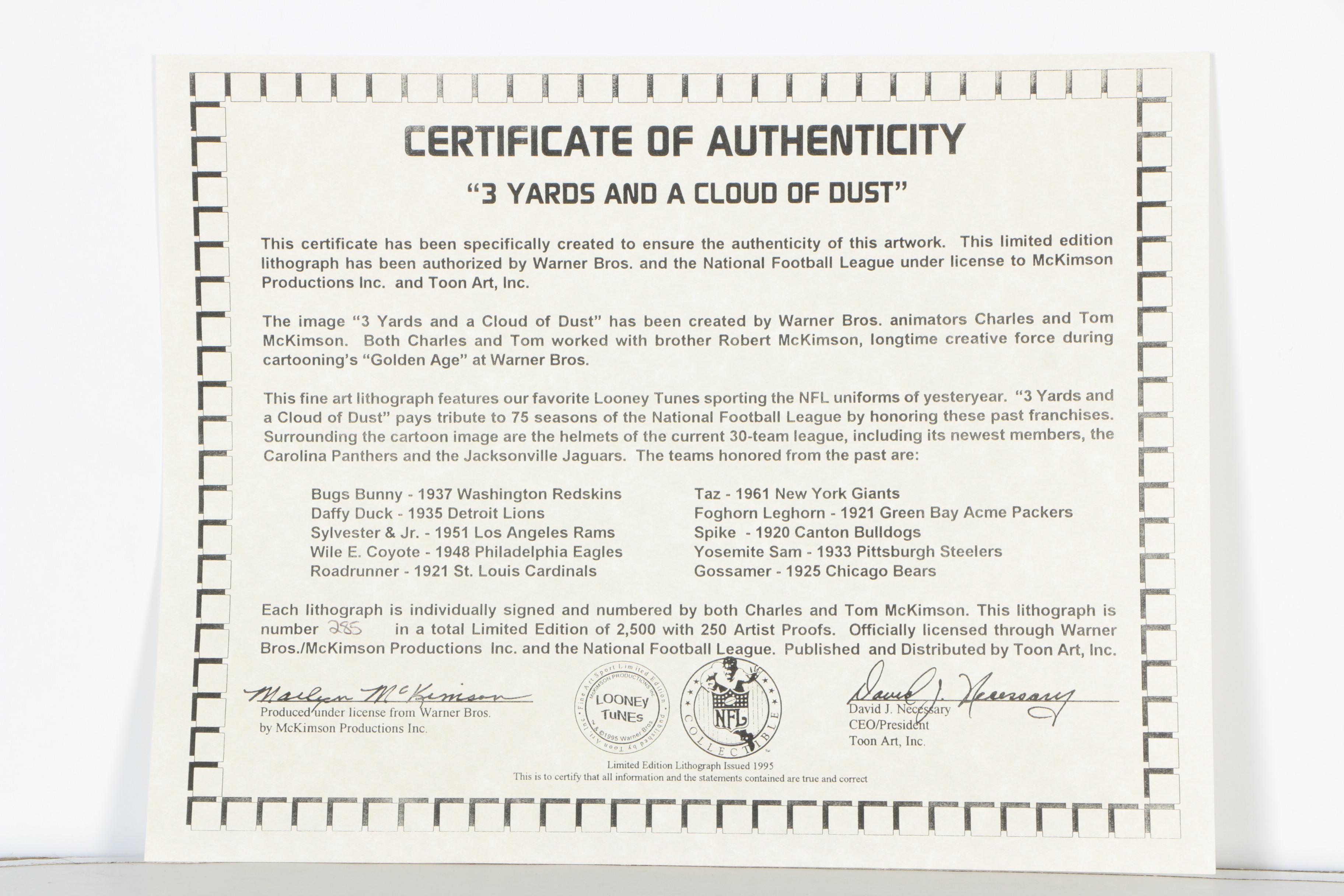 Signed Limited Edition Offset Lithograph "3 Yards and a Cloud of Dust"