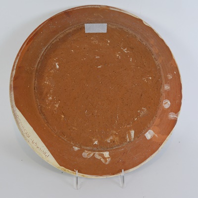 Portugal Pictorial Redware Plates and Platter by M. Beijinho and Pirraga Redondo